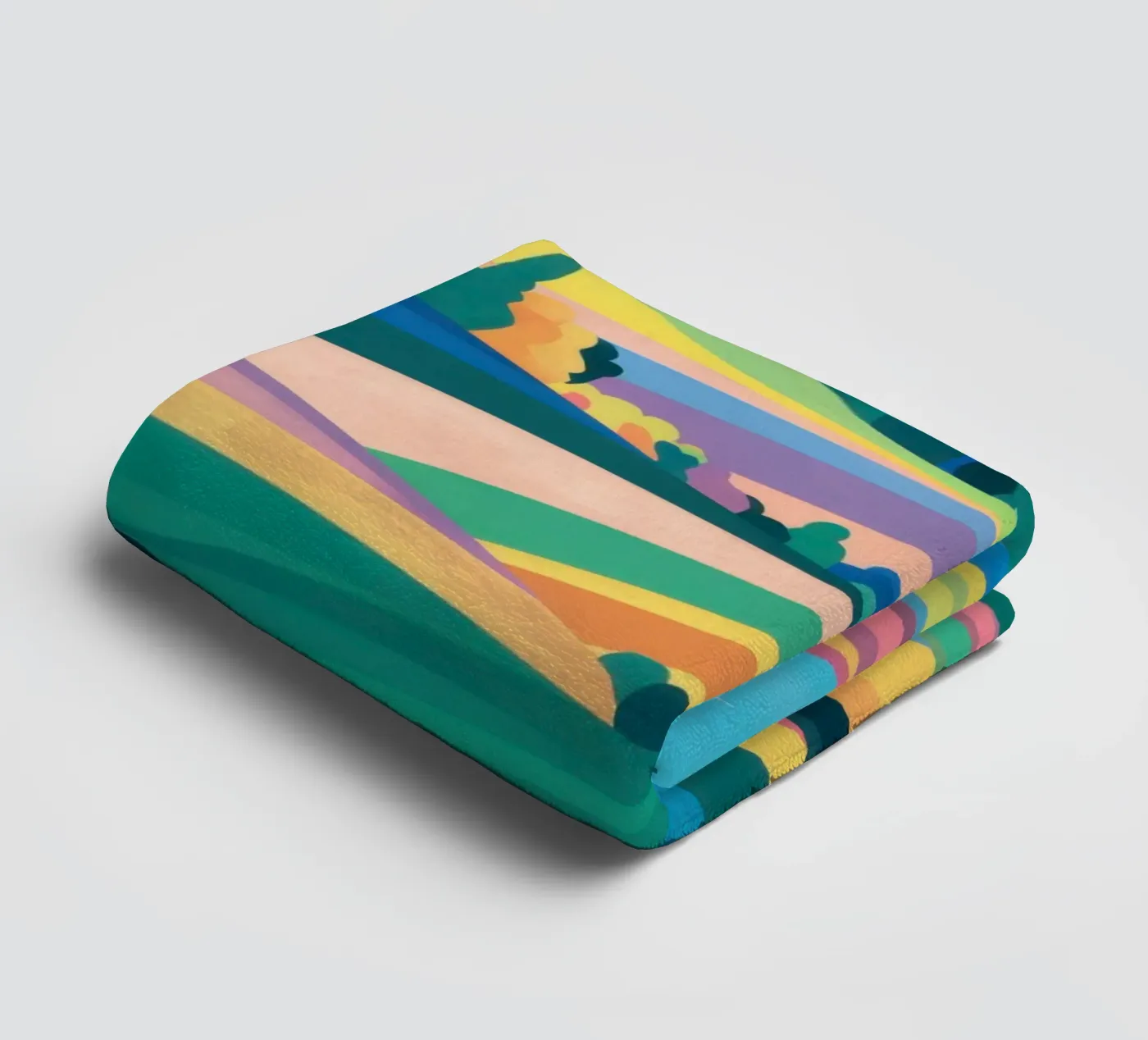 Prismatische patchworkvelden badhanddoek van Reds Jays