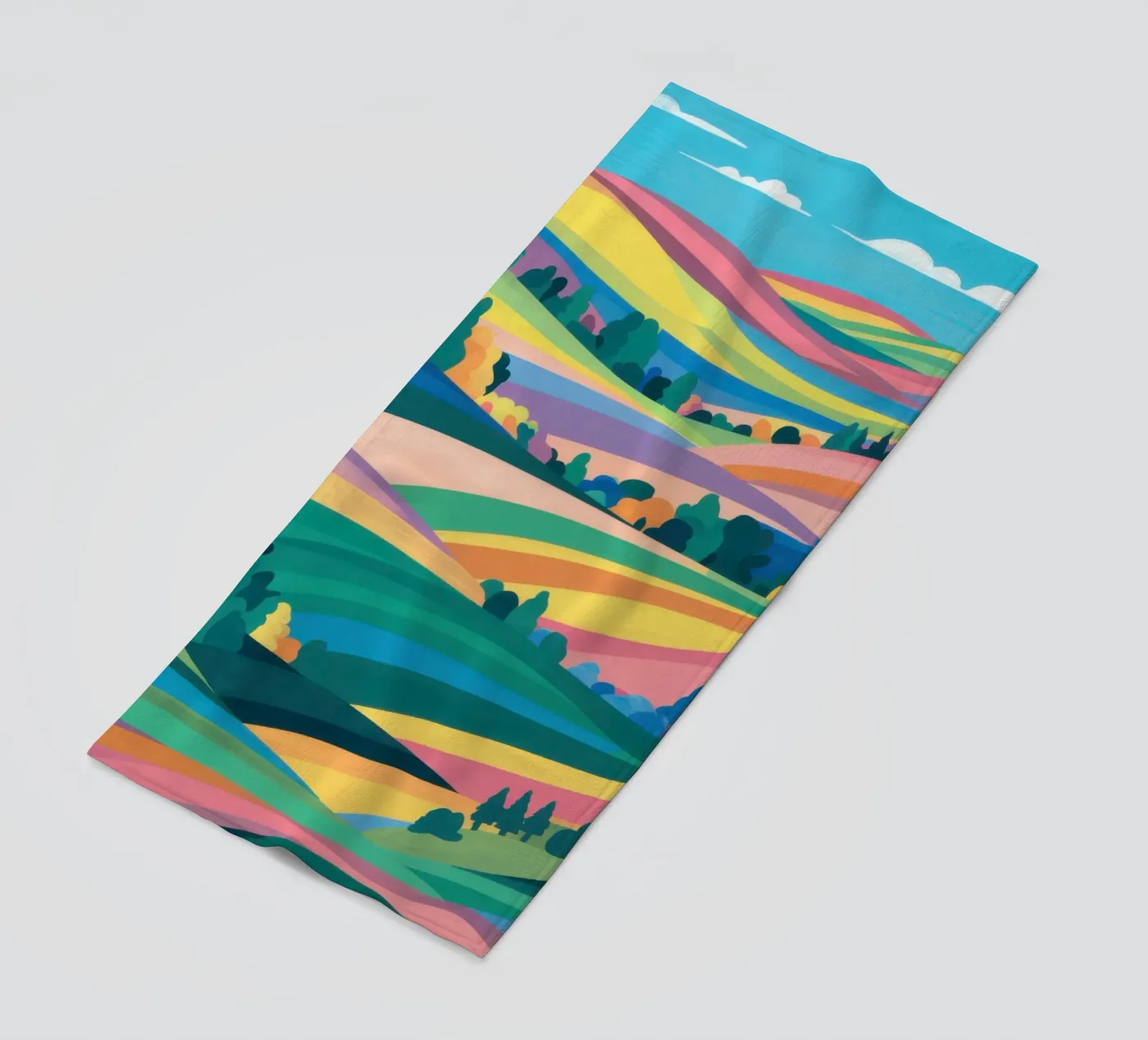 Prismatic Patchwork Fields beach towel by Reds Jays