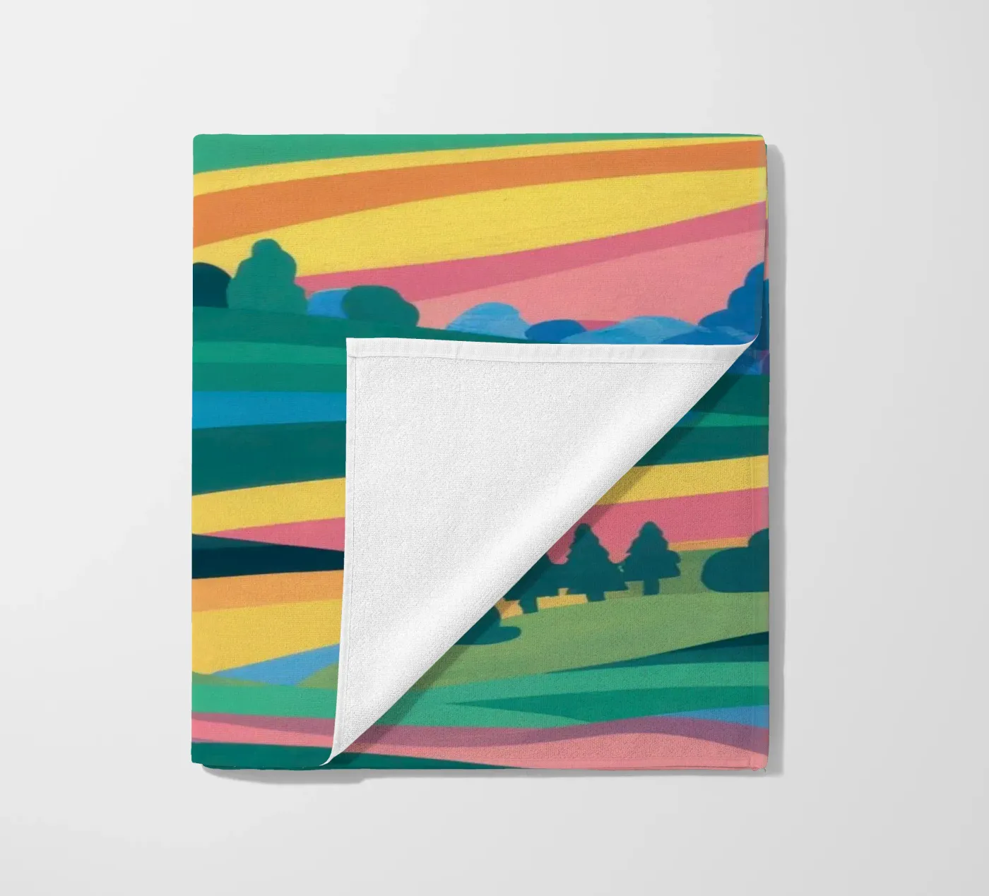 Prismatic Patchwork Fields beach towel by Reds Jays