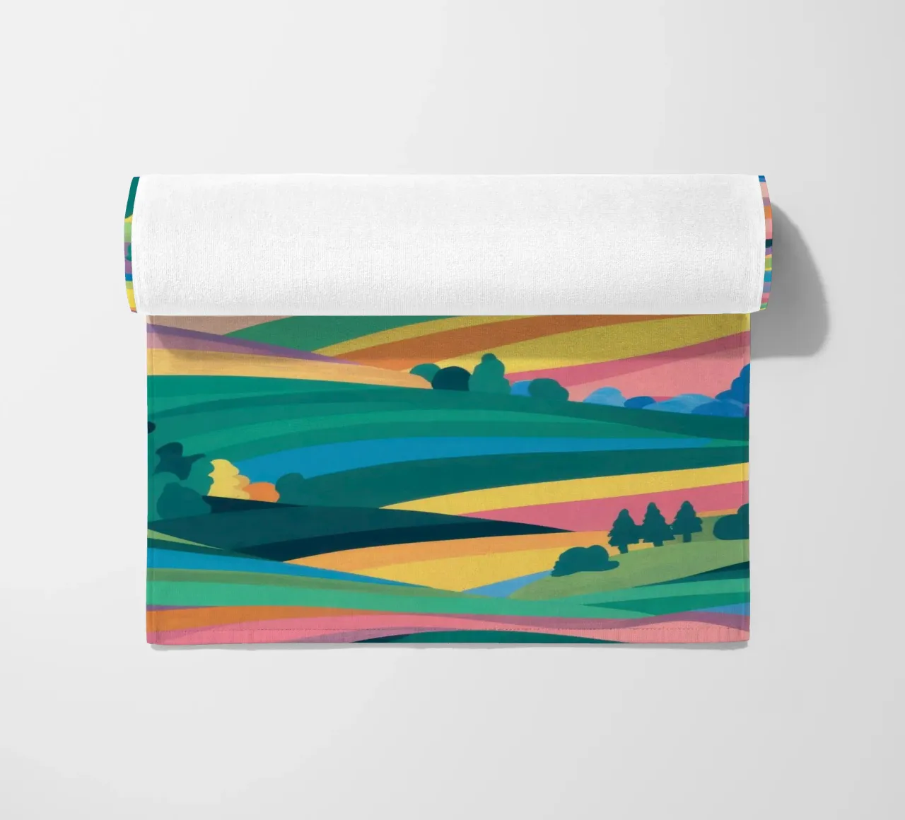 Prismatic Patchwork Fields beach towel by Reds Jays