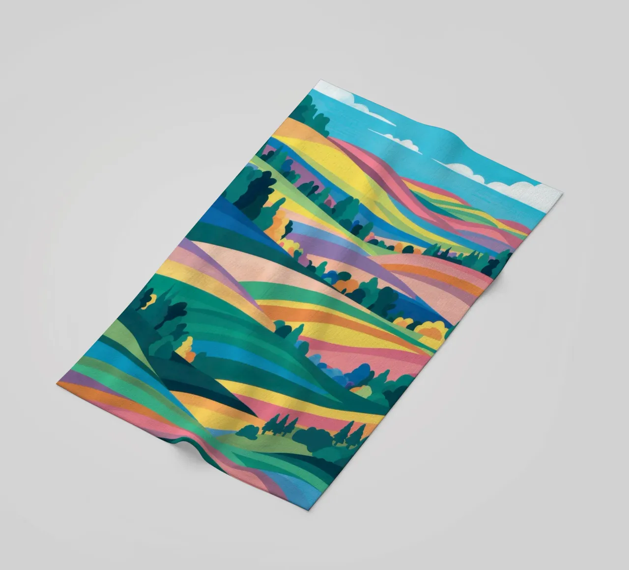 Prismatic Patchwork Fields beach towel by Reds Jays