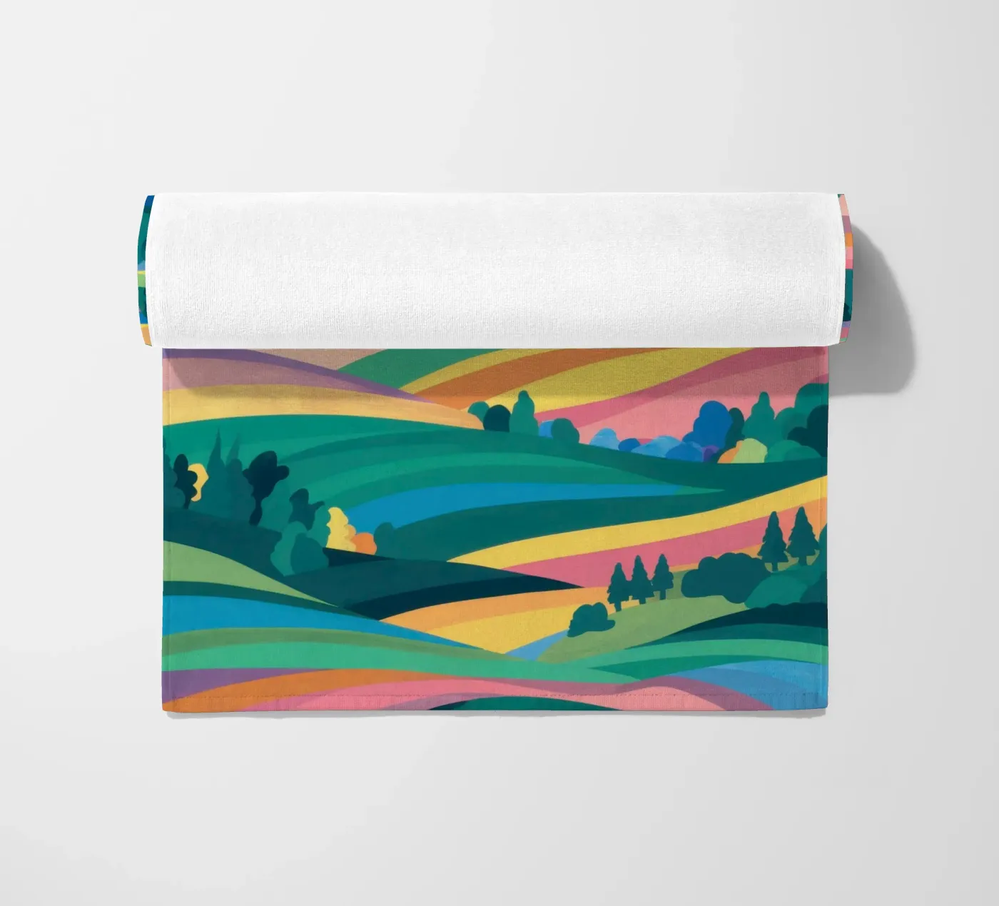 Prismatic Patchwork Fields beach towel by Reds Jays