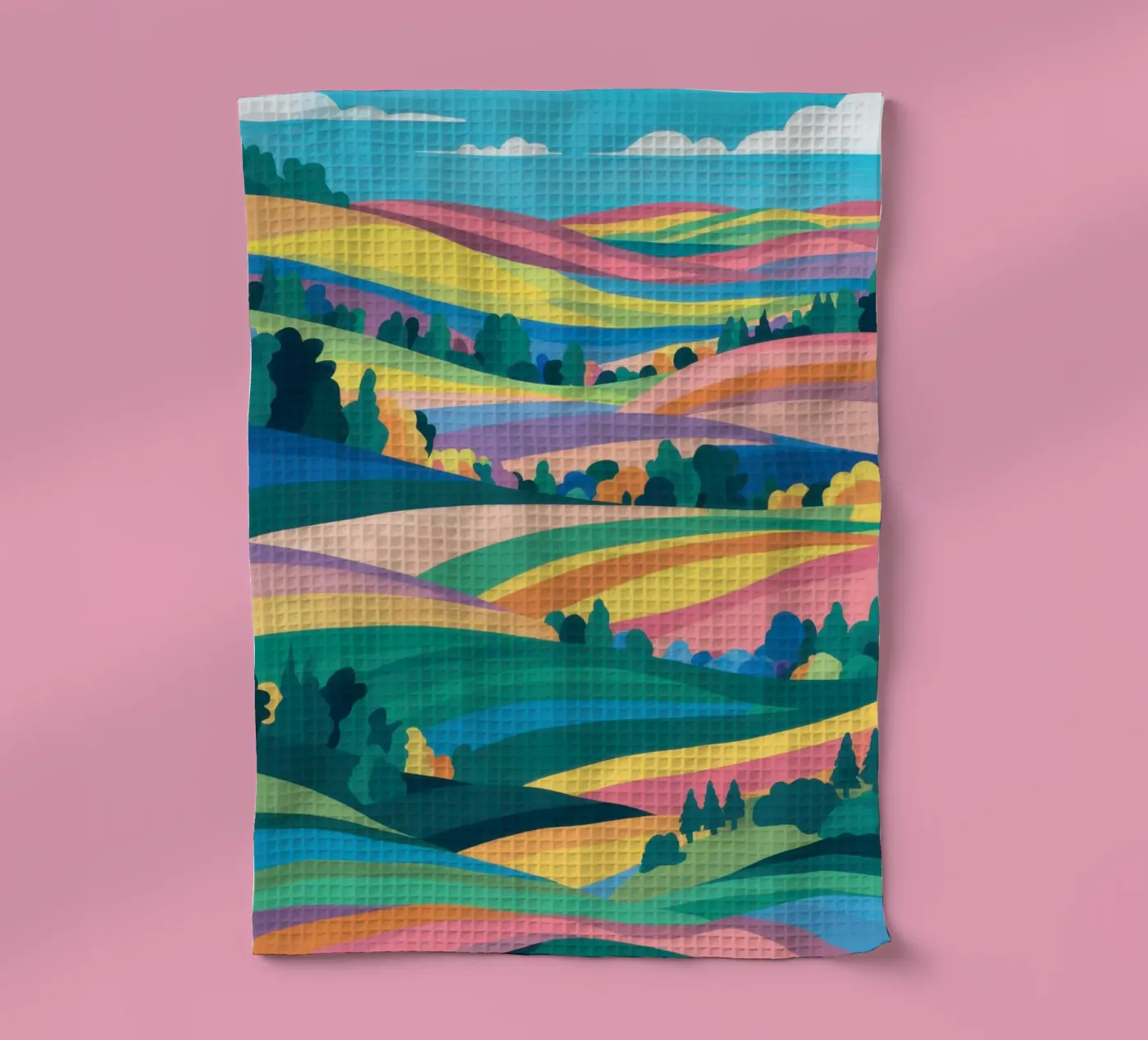 Prismatic Patchwork Fields canovaccio da cucina da Reds Jays