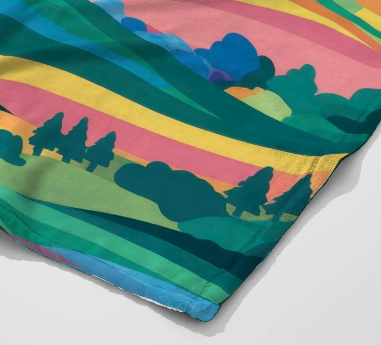 Prismatic Patchwork Fields fleece blanket by Reds Jays