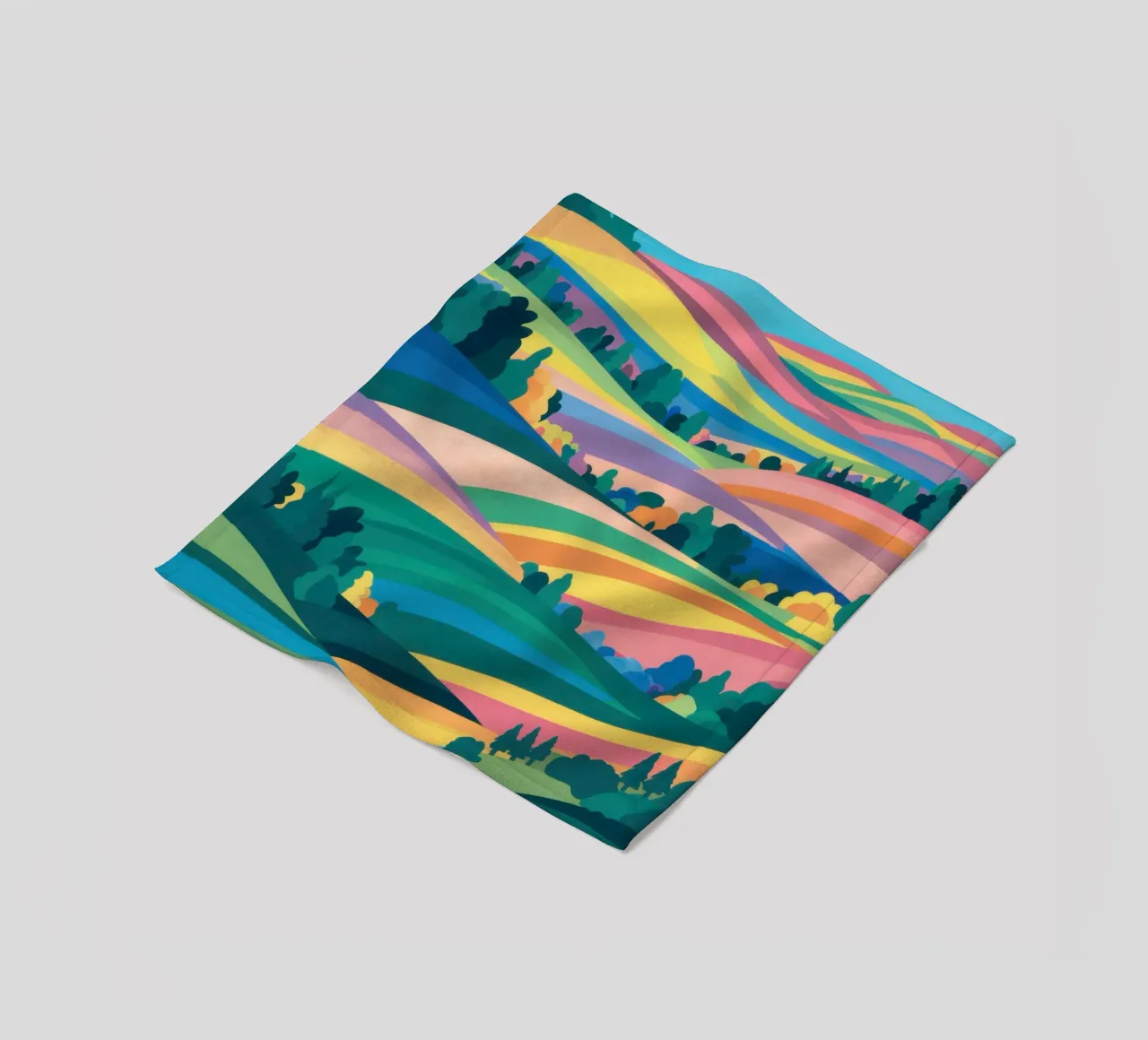 Prismatic Patchwork Fields fleece blanket by Reds Jays