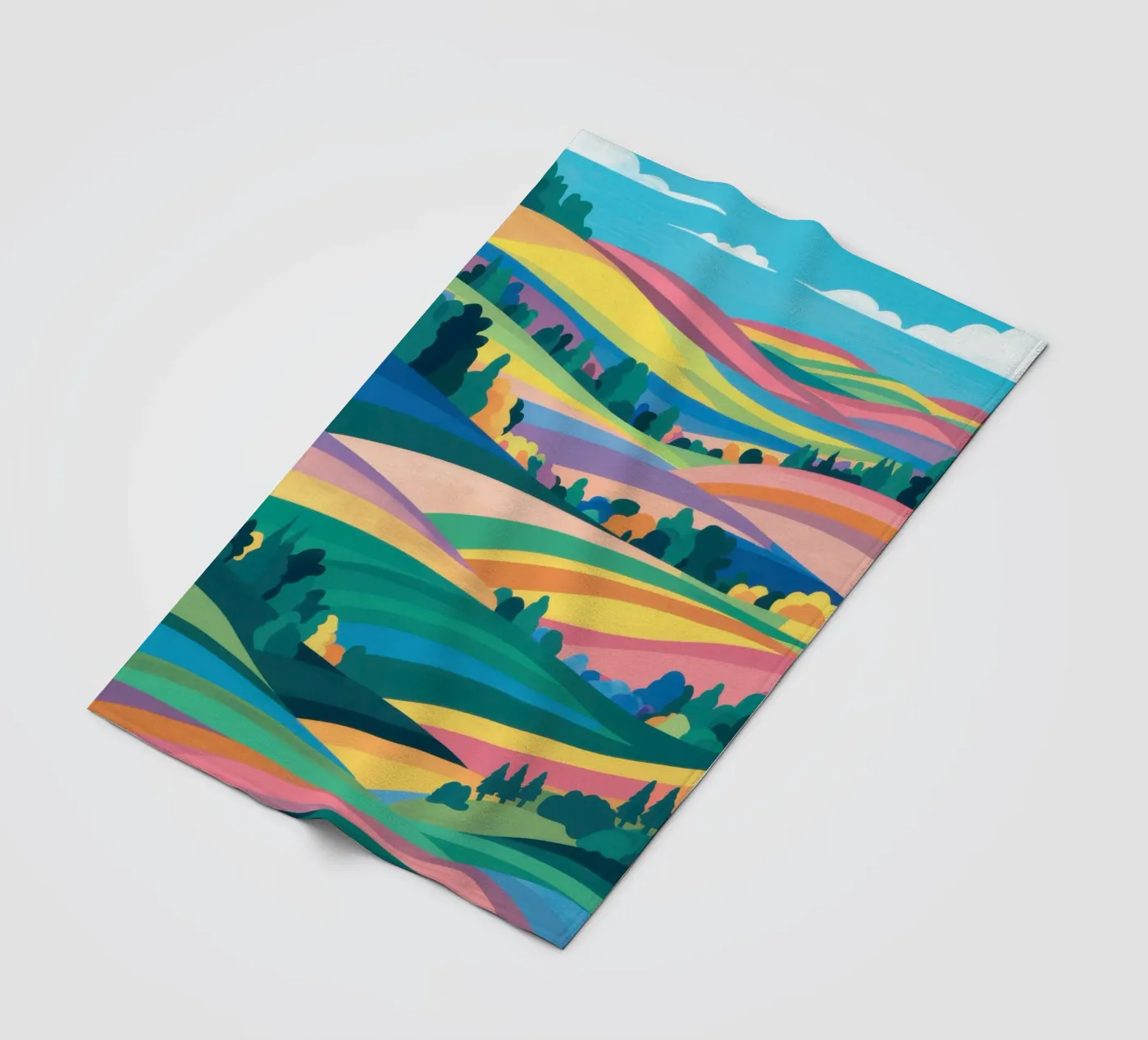 Prismatic Patchwork Fields fleecedeken van Reds Jays