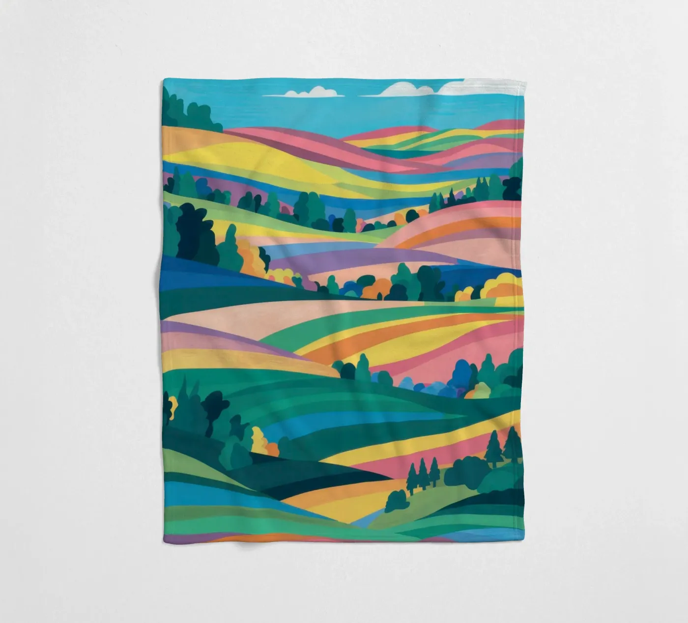 Prismatic Patchwork Fields coperta in pile da Reds Jays