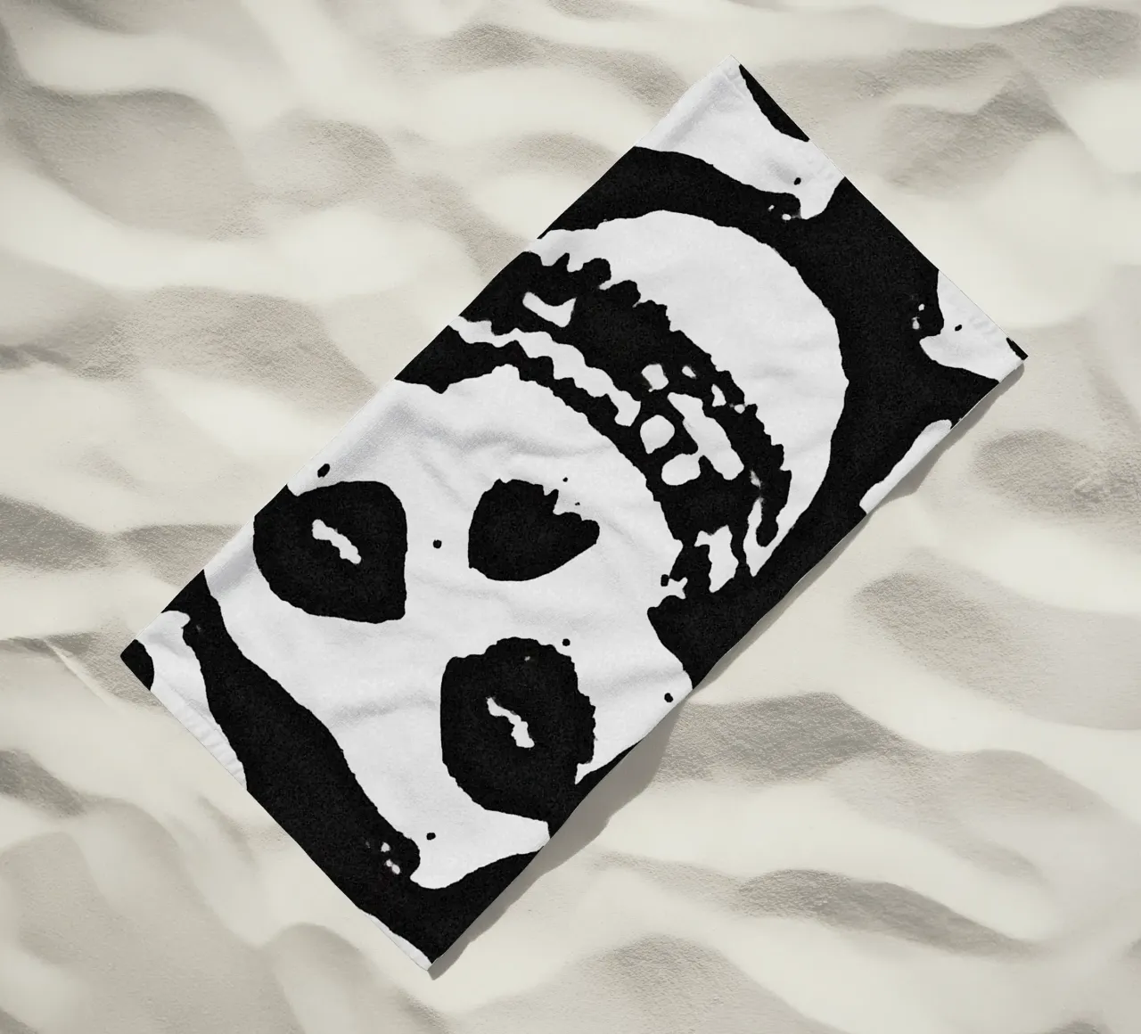 misfits band logo beach towel by vanhesling