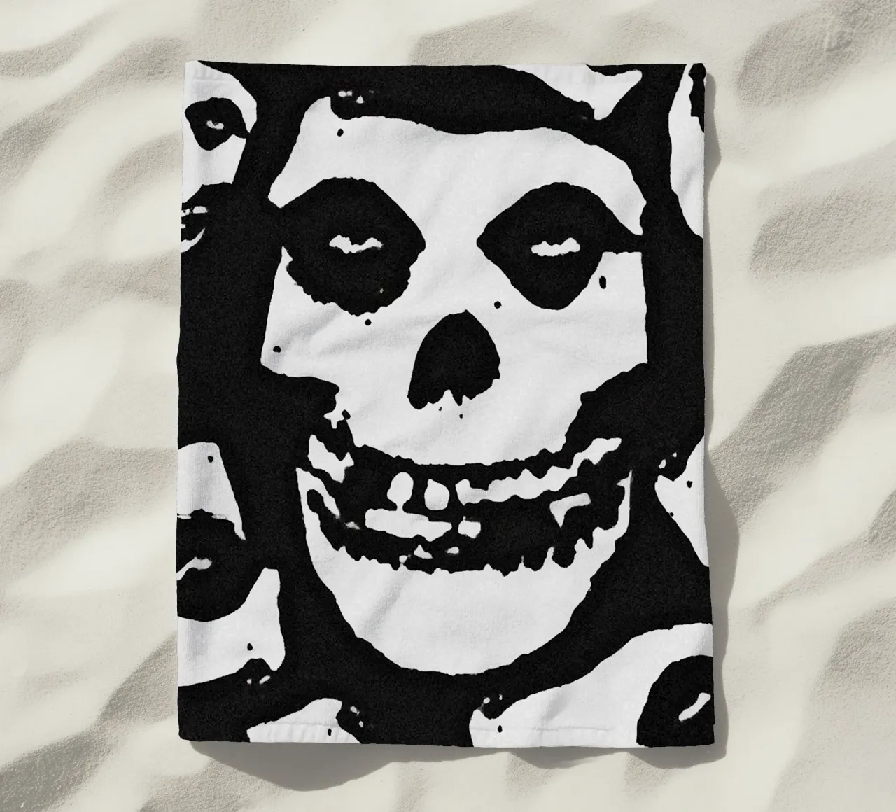 misfits band logo beach towel by vanhesling