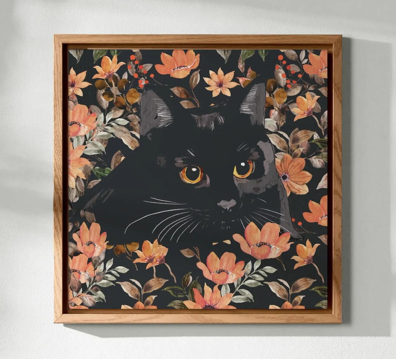Floral Black Cat forex plate by ThingDesign