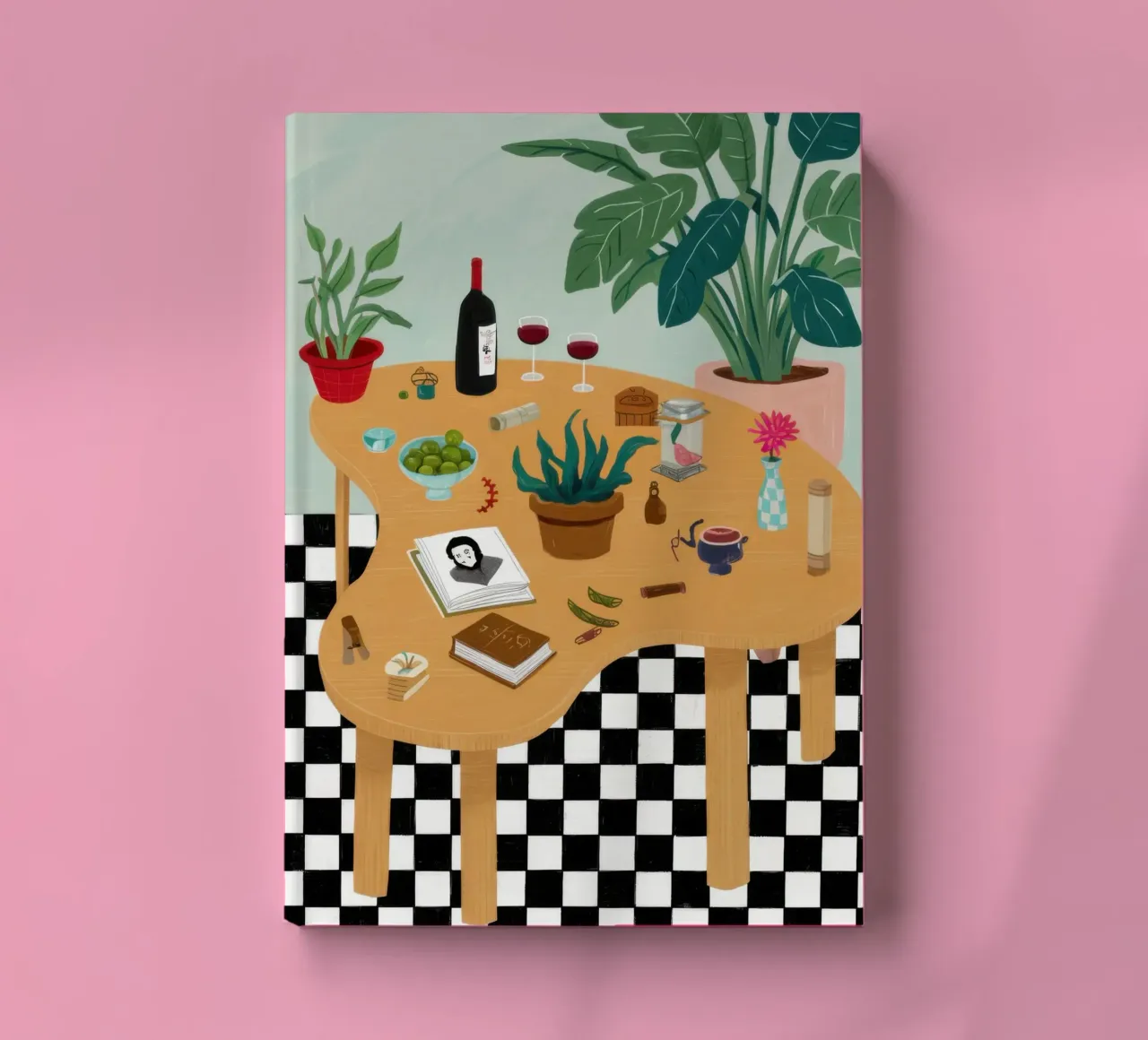 Checkered Alfresco Feast notebook by Monuments Fire