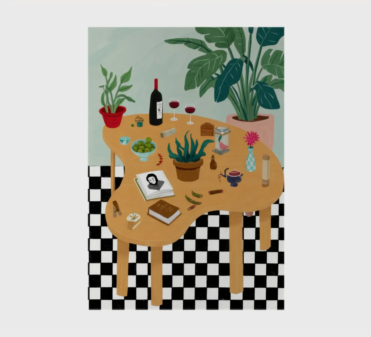 Checkered Alfresco Feast notebook by Monuments Fire