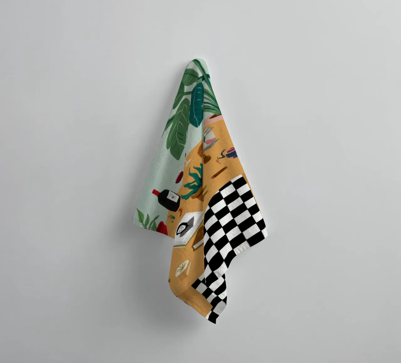 Checkered Alfresco Feast towel by Monuments Fire