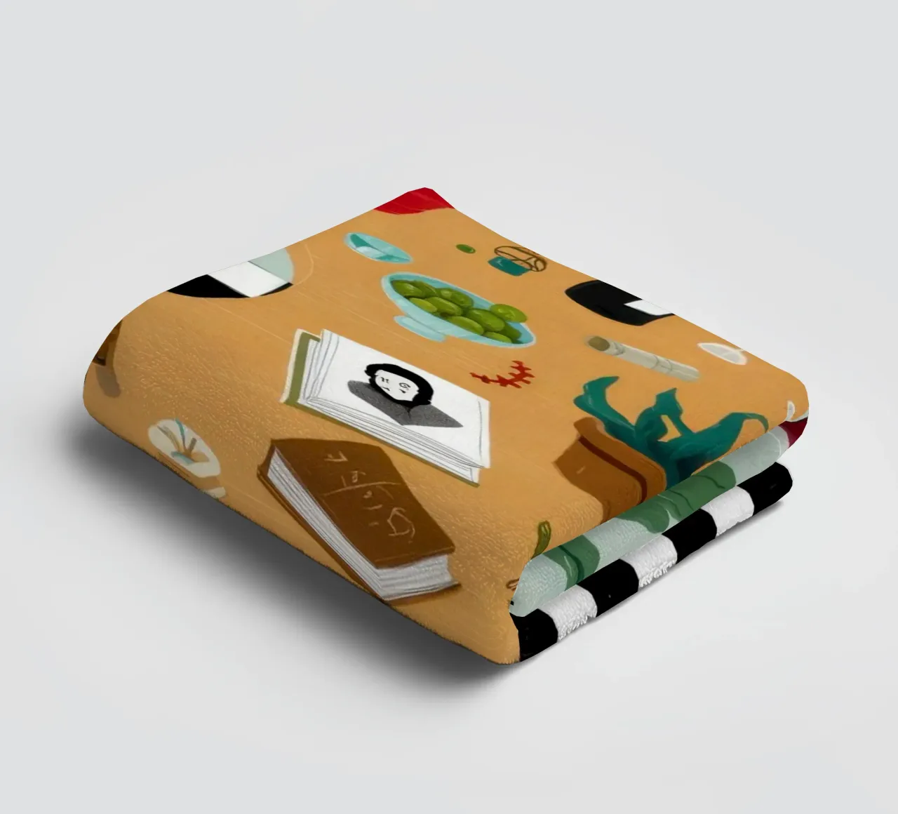 Checkered Alfresco Feast towel by Monuments Fire