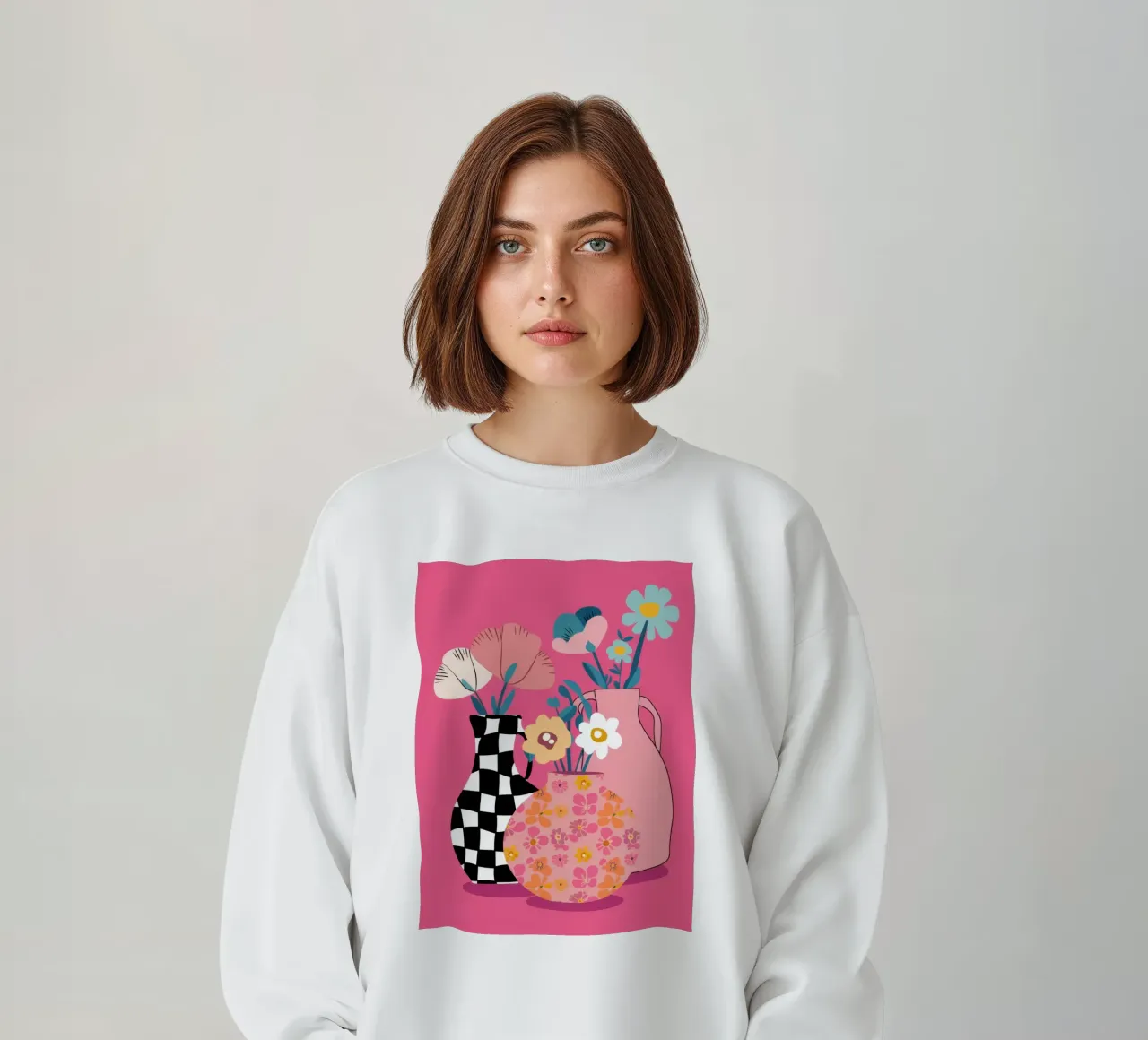 Duo di fiori a scacchi felpa da Reds Jays