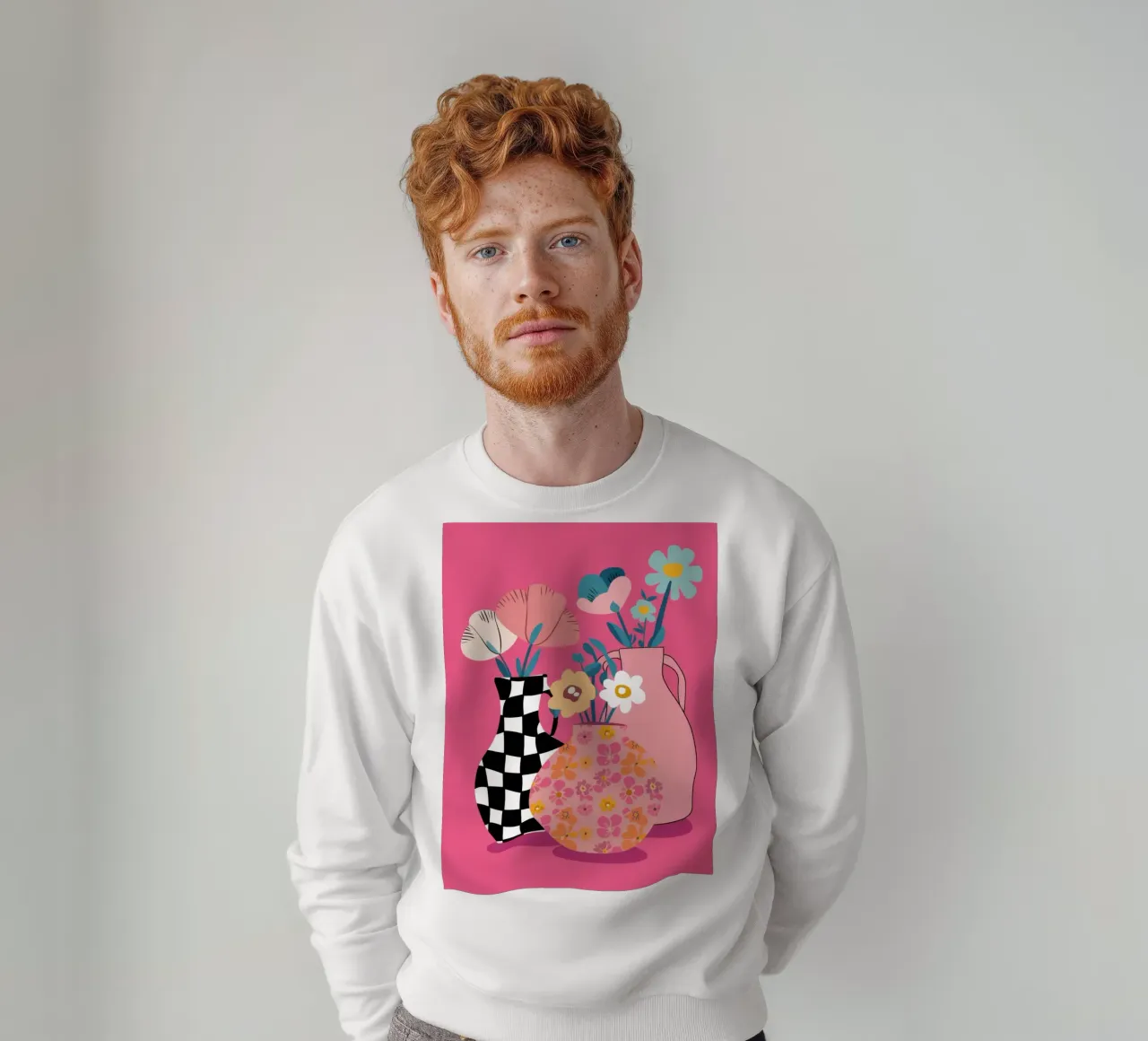 Duo di fiori a scacchi felpa da Reds Jays