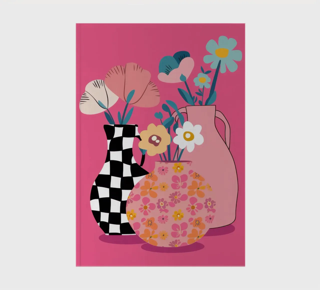 Checkered Bloom Duo notebook by Reds Jays