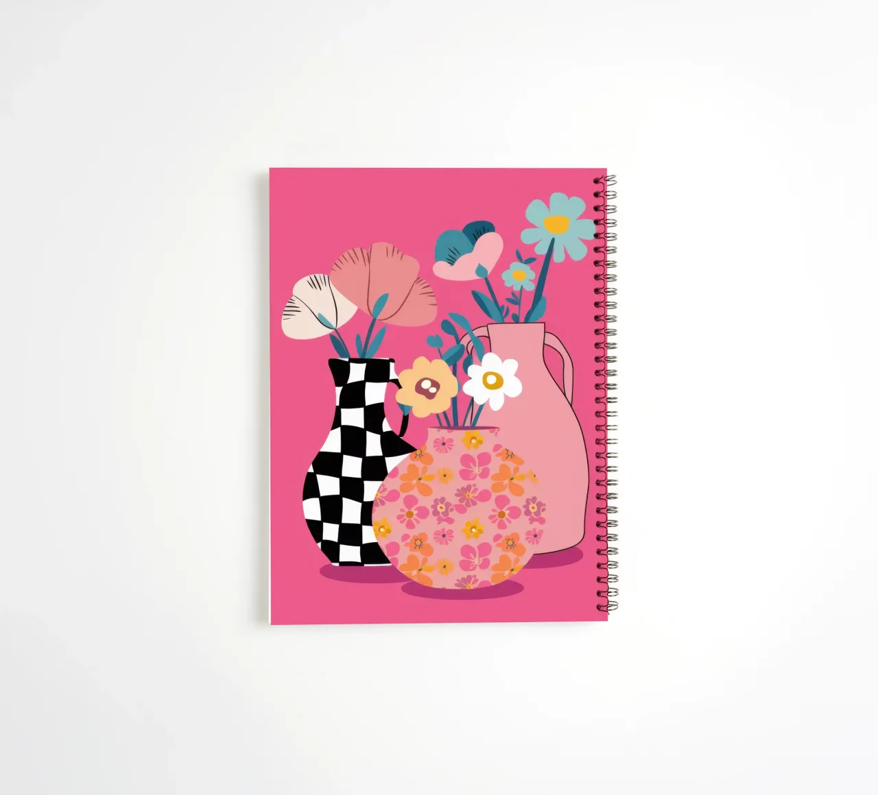 Checkered Bloom Duo spiral notebook by Reds Jays