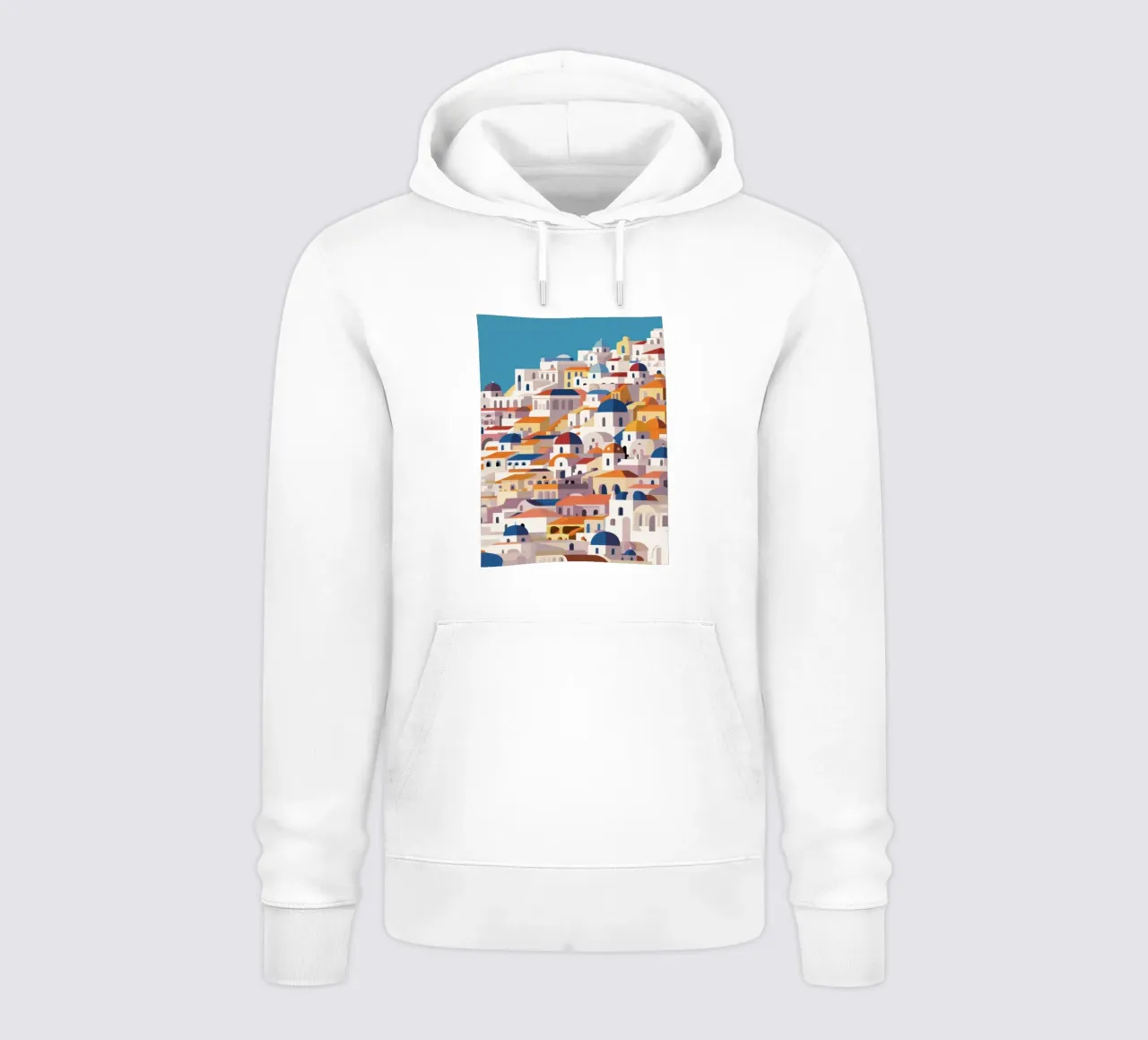 Sogno estivo di Santorini felpa con cappuccio da Monuments Fire