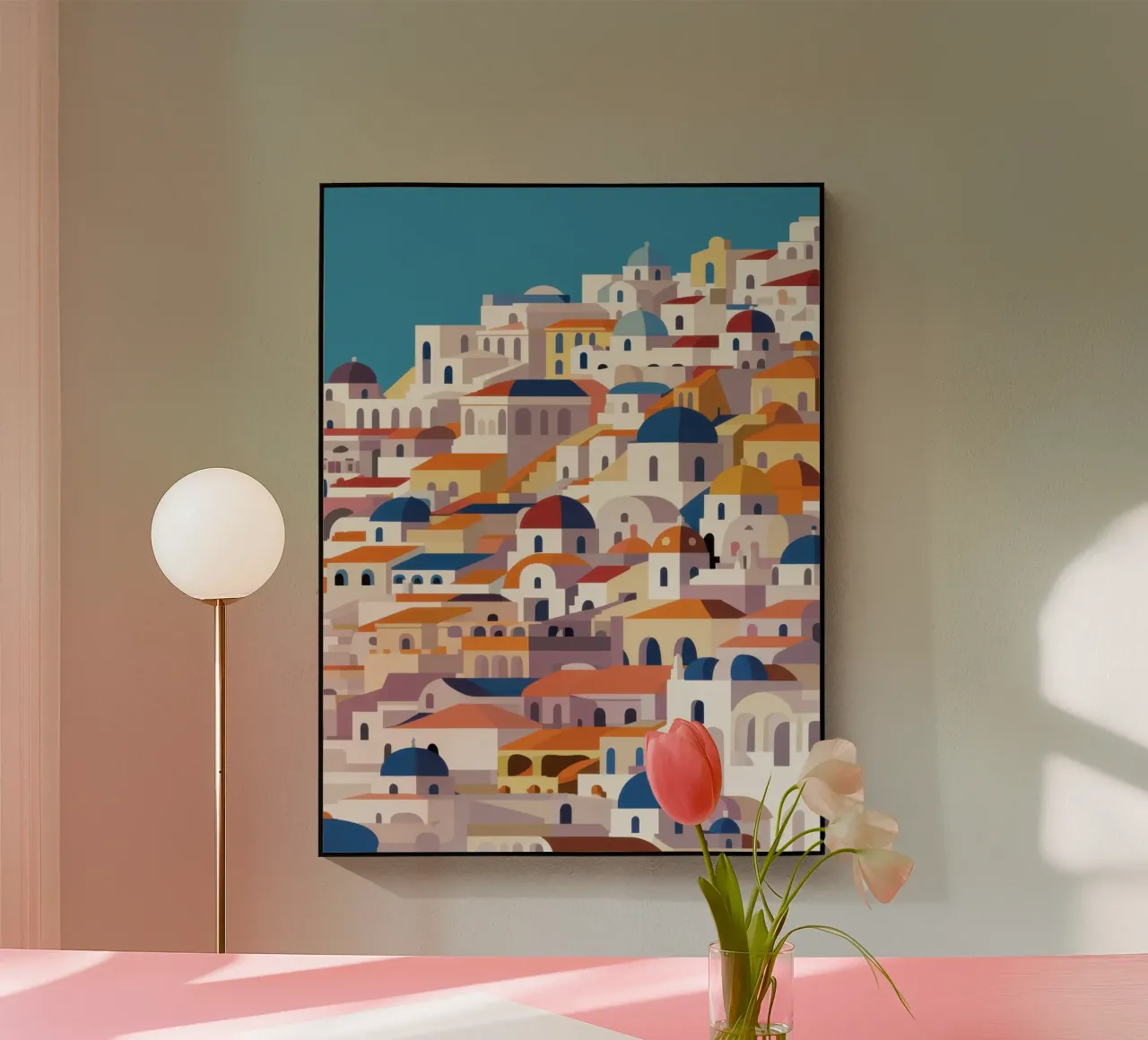 Sueño de verano en Santorini metacrilato de Monuments Fire