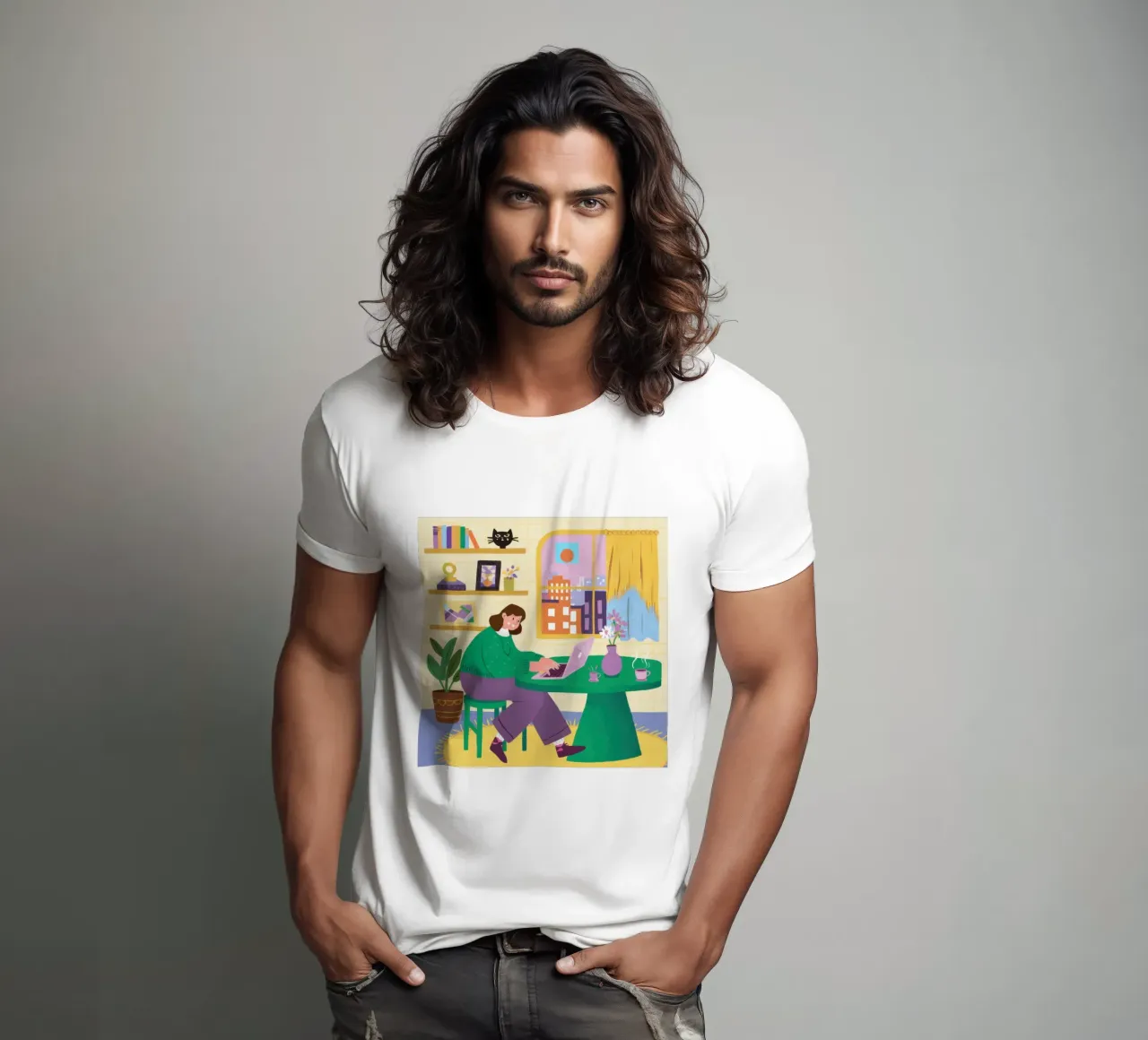 Compagno di scrivania creativo t-shirt da Reds Jays