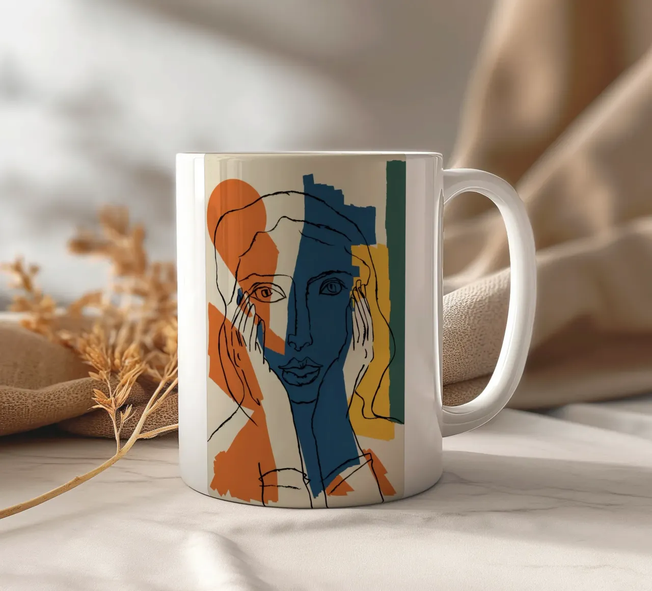 Flusso lineare del visore tazza in ceramica da Monuments Fire