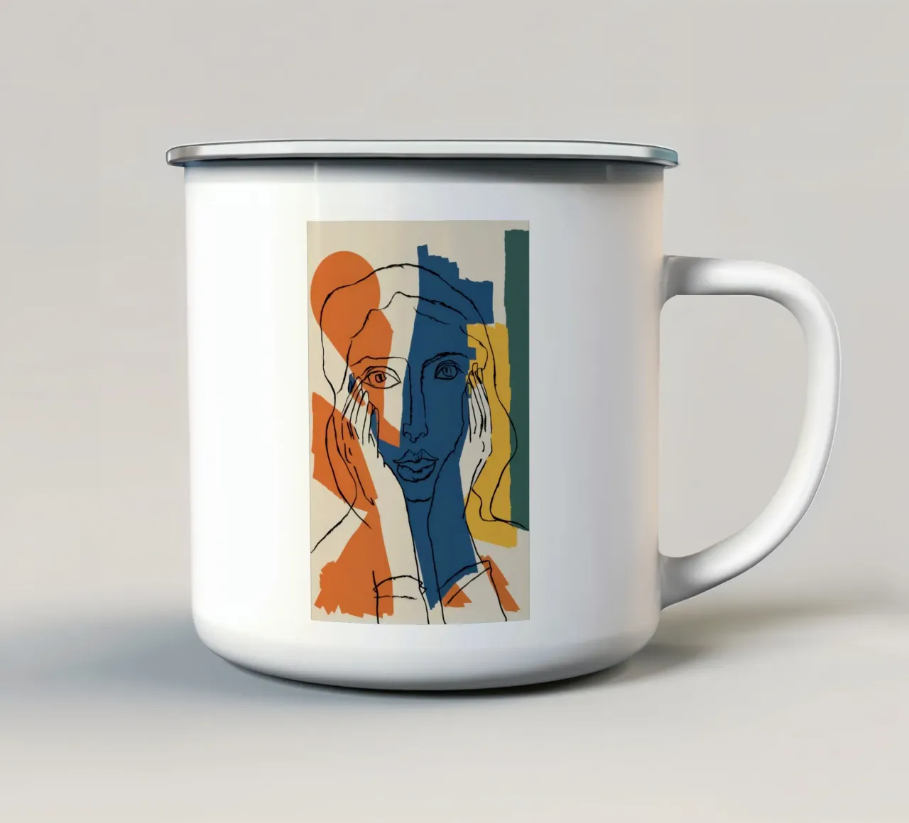 Flusso lineare del visore tazza in smalto da Monuments Fire