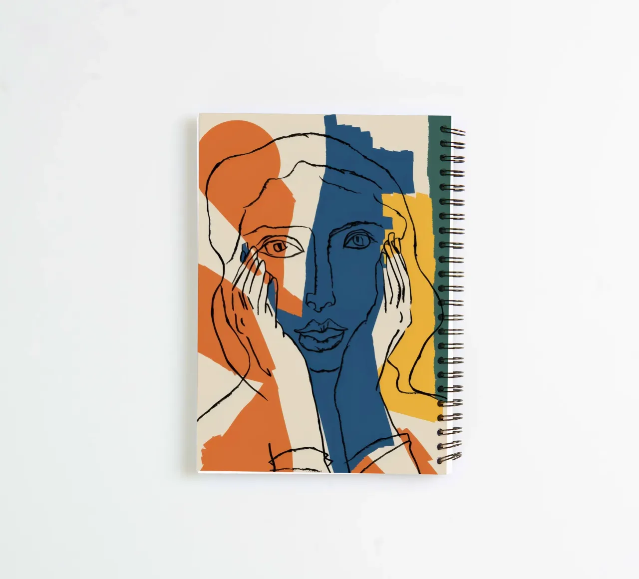 Linear Visage Flow spiral notebook by Monuments Fire