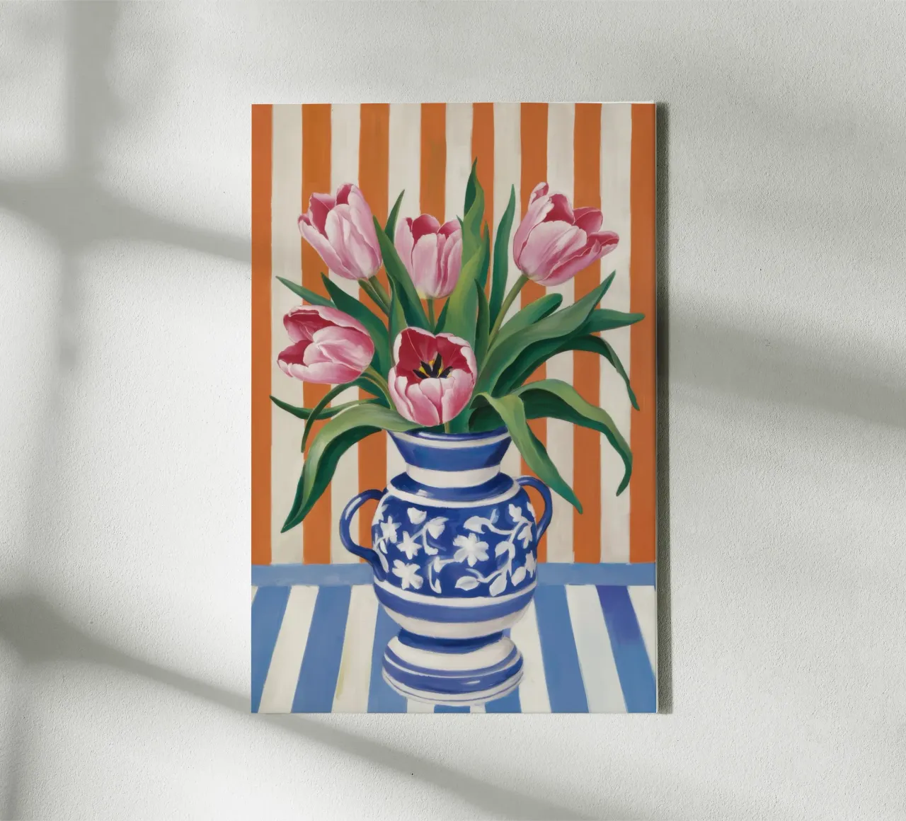 Tulipano di porcellana Grace tela con Cornice a cassetta da Dream Gesso