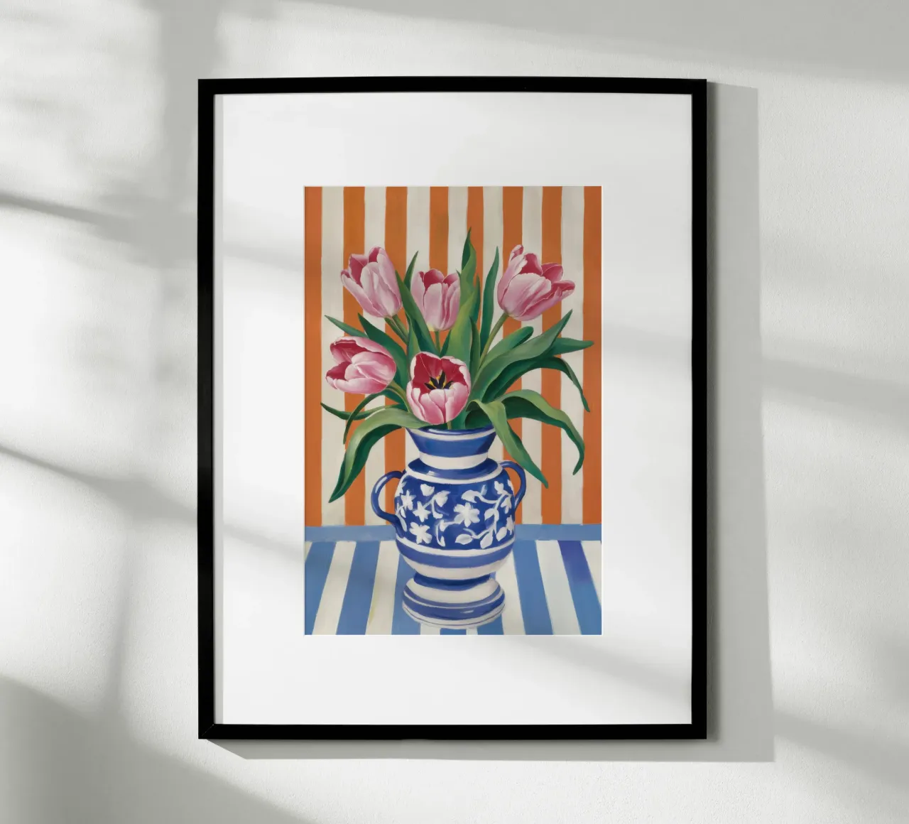 Tulipano di porcellana Grace poster con telaio in legno da Dream Gesso