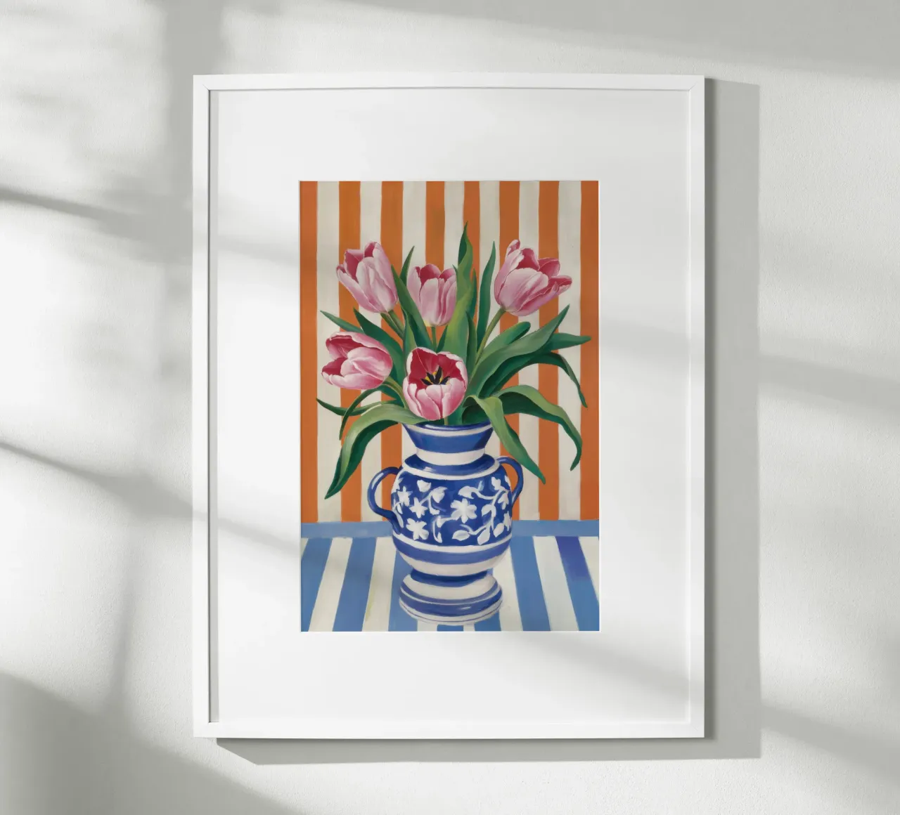 Tulipano di porcellana Grace poster con telaio in legno da Dream Gesso