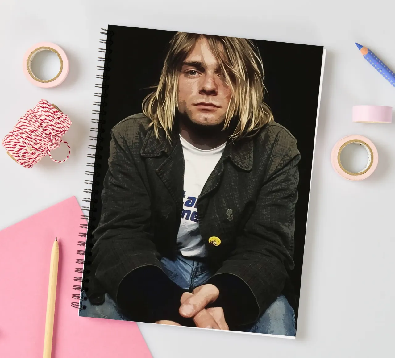 kurt cobain spiral notebook by vanhesling