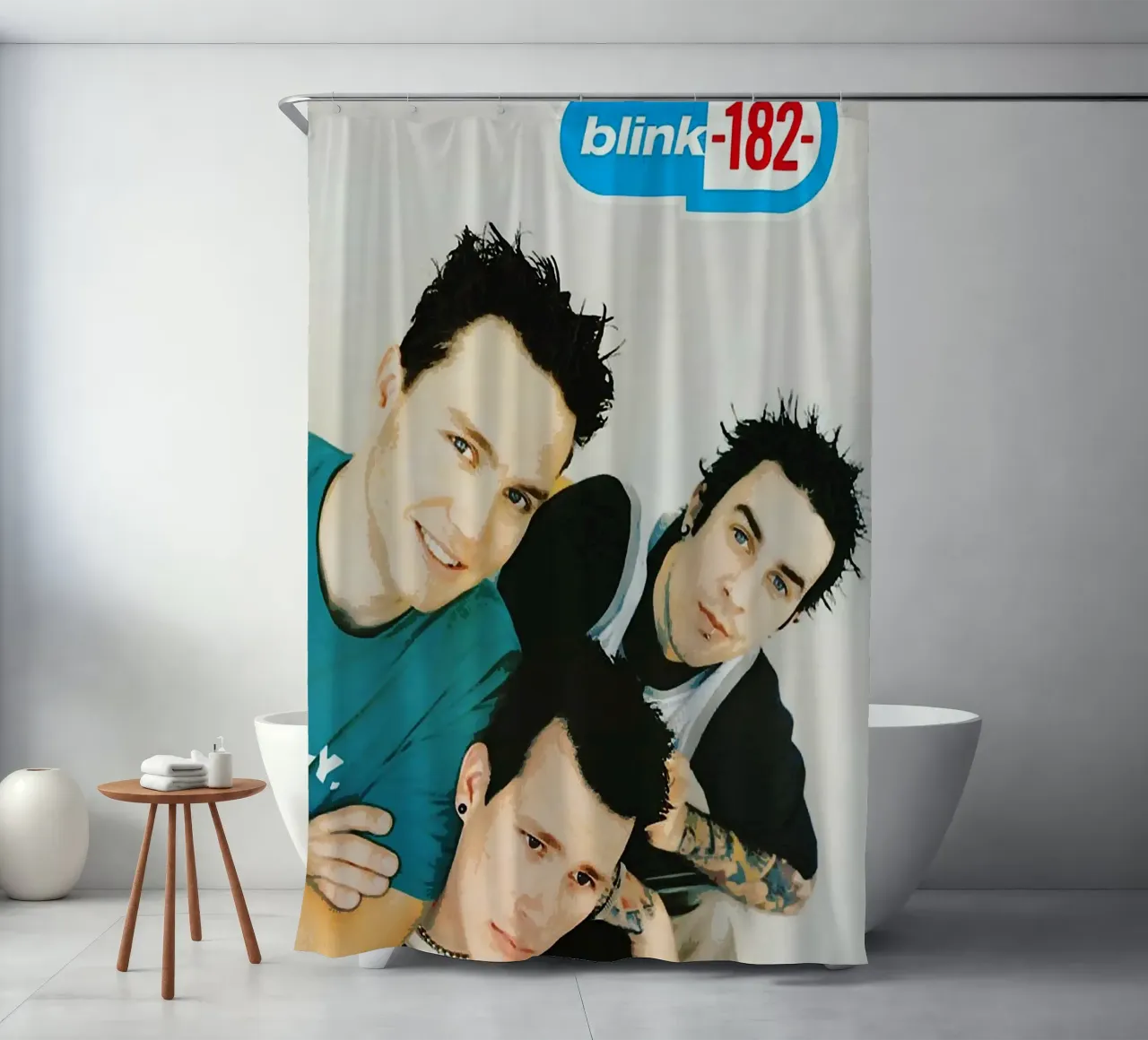 Banda Blink-182 cortina de baño de vanhesling