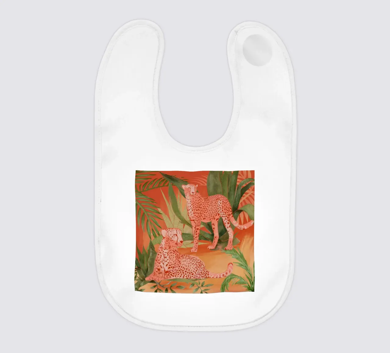Ghepardi tropicali 2 bavaglino da ThingDesign
