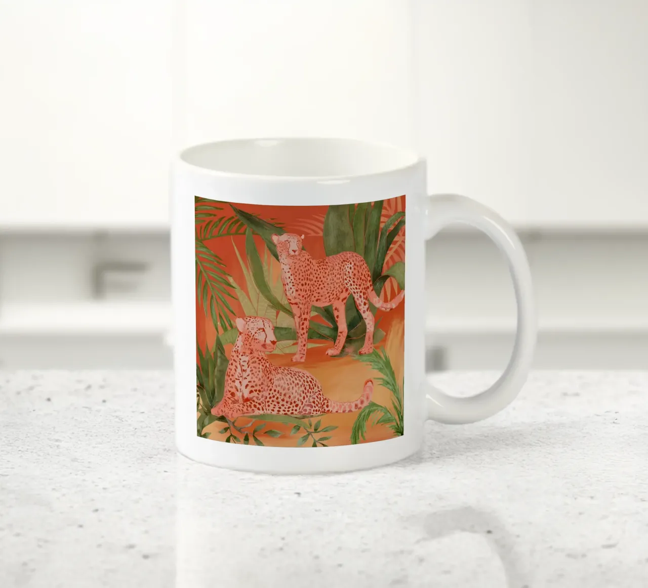 Ghepardi tropicali 2 tazza in ceramica da ThingDesign