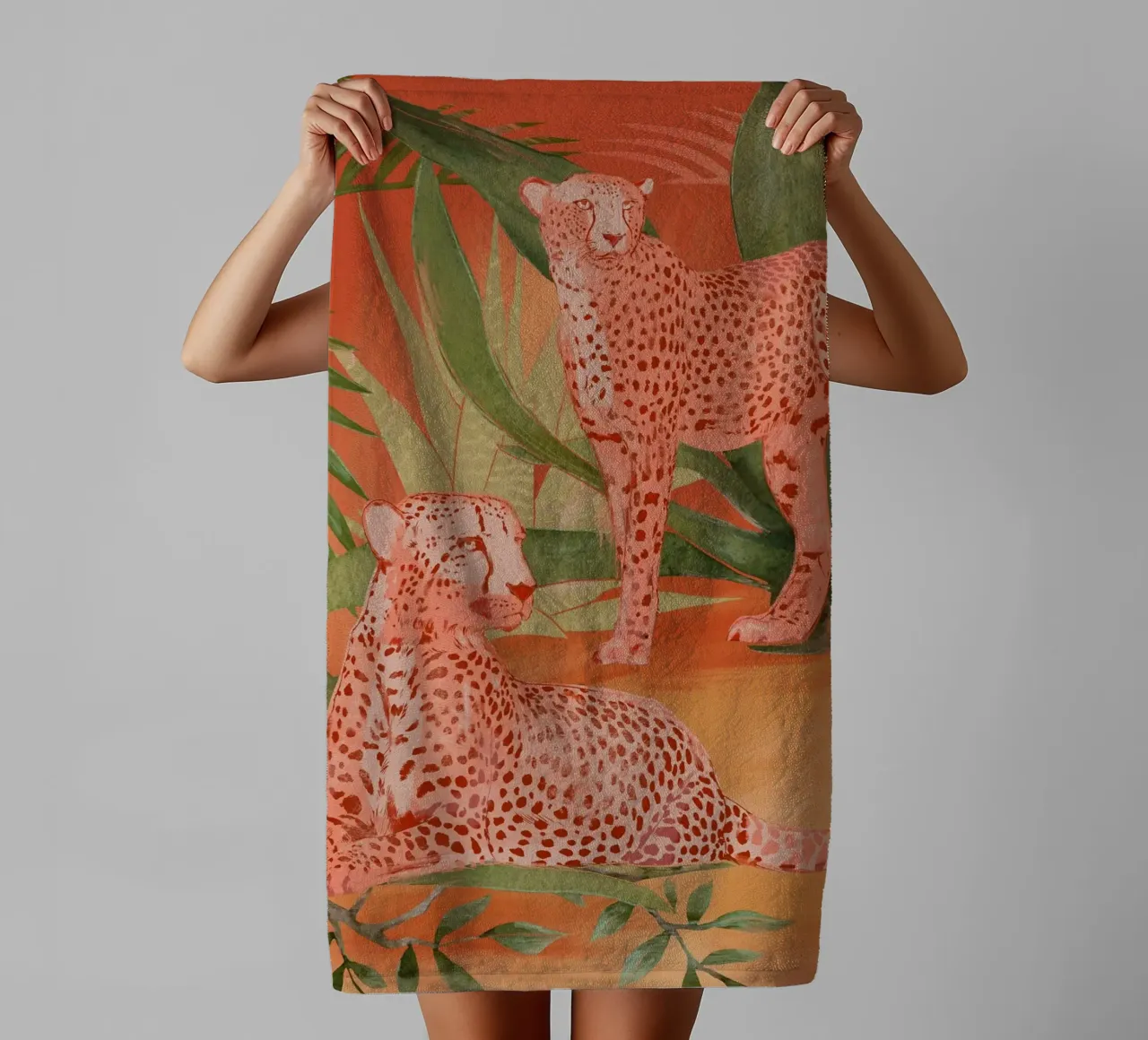 Ghepardi tropicali 2 asciugamano da bagno da ThingDesign
