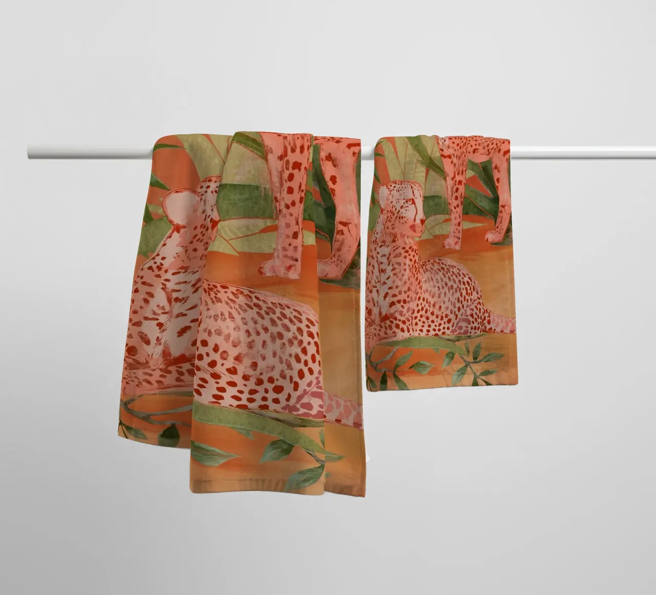 Ghepardi tropicali 2 asciugamano da bagno da ThingDesign