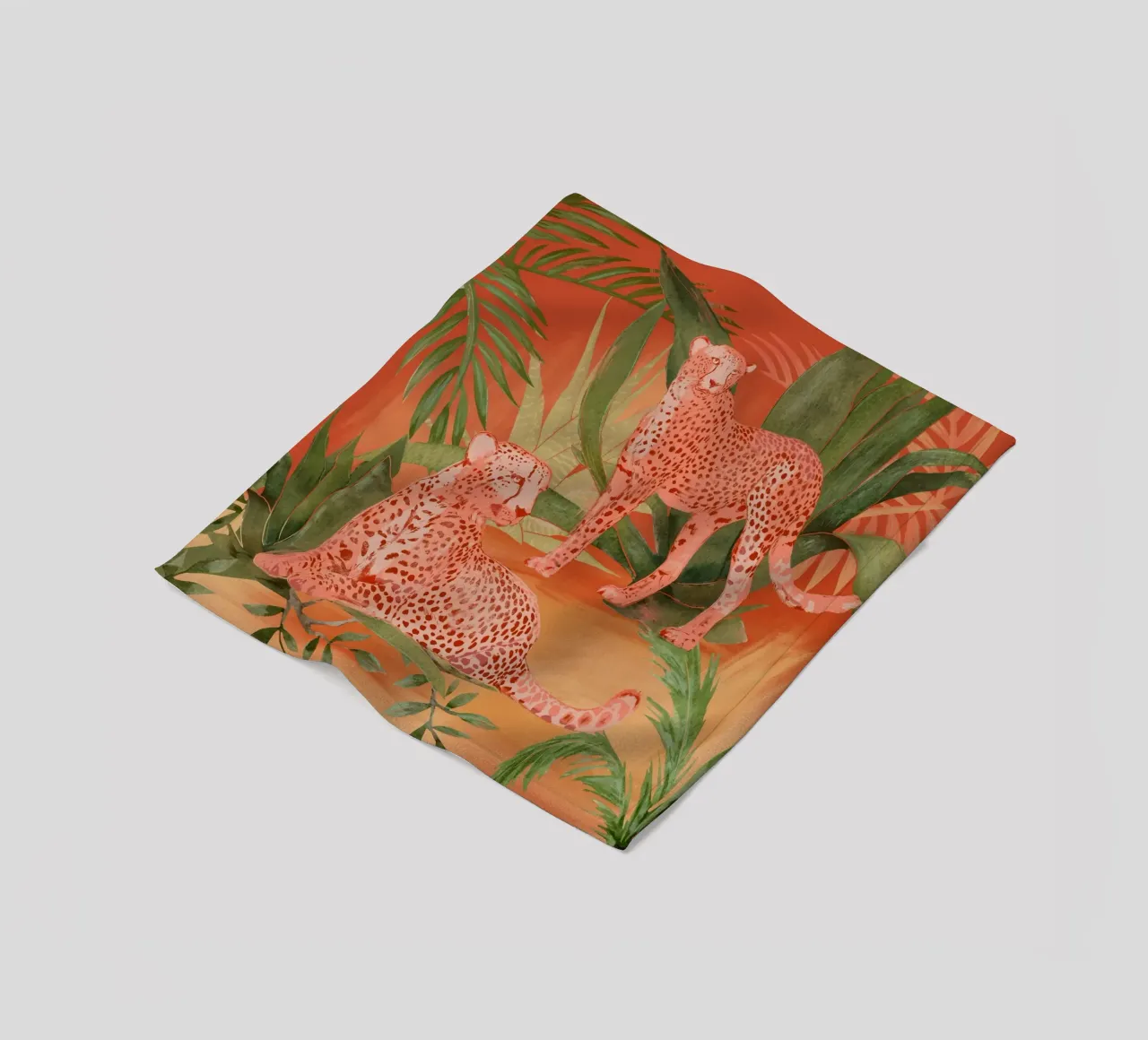 Ghepardi tropicali 2 coperta in pile da ThingDesign