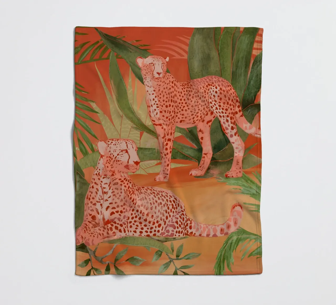 Ghepardi tropicali 2 coperta in pile da ThingDesign