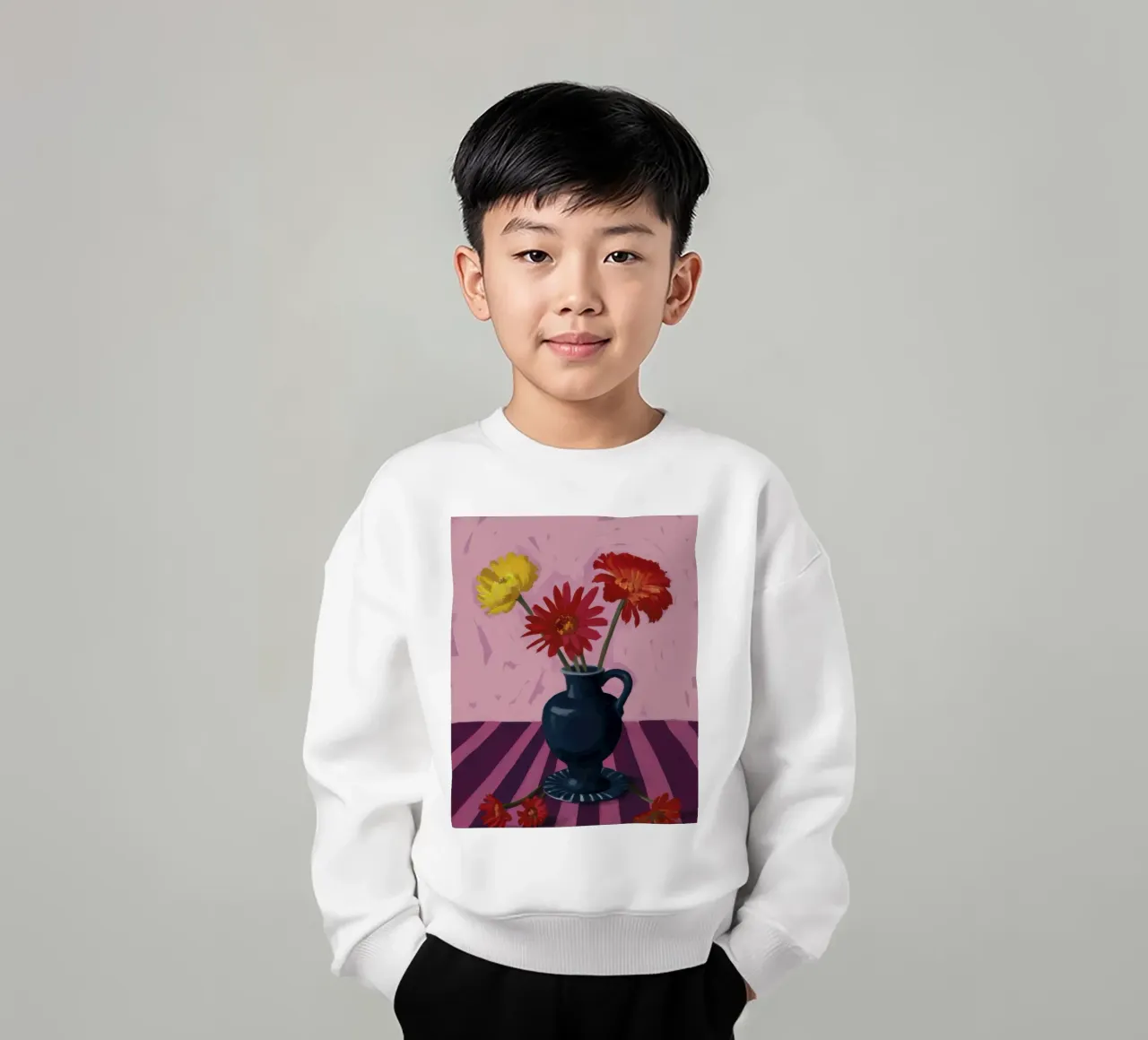 Fiori indaco cremisi felpa bambino da Dream Gesso