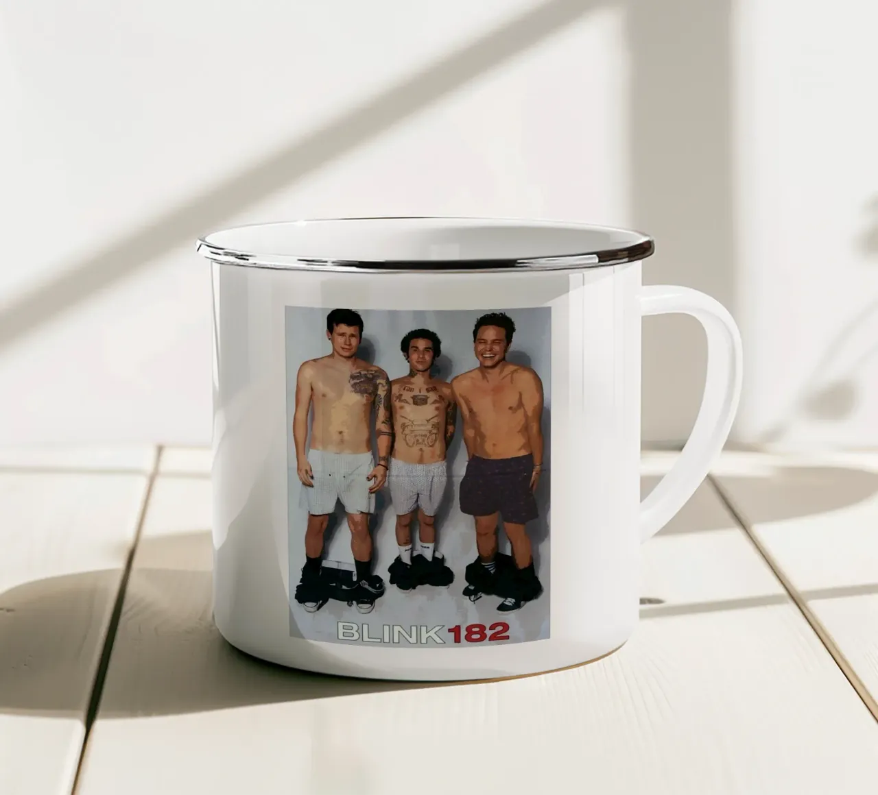La band Blink-182 tazza in smalto da vanhesling