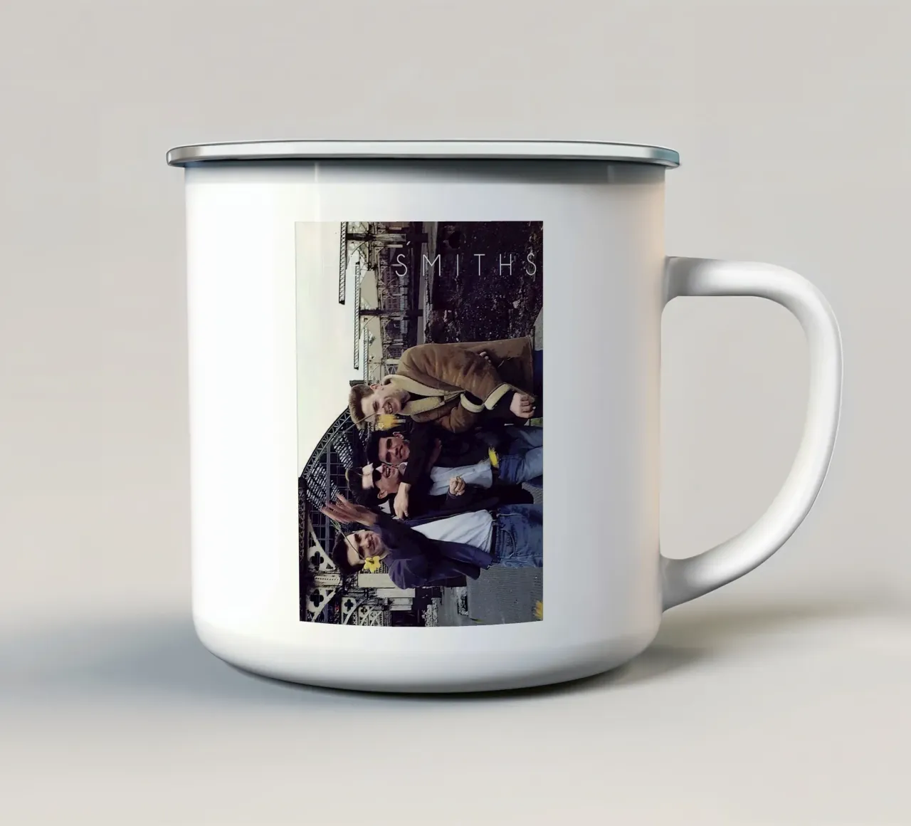 Le groupe The Smiths mug en émail de vanhesling