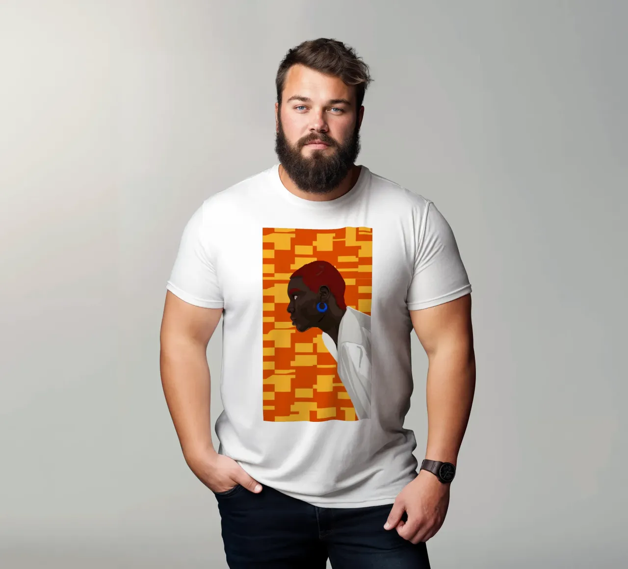 Golden Profile Contemplation t-shirt by Monuments Fire