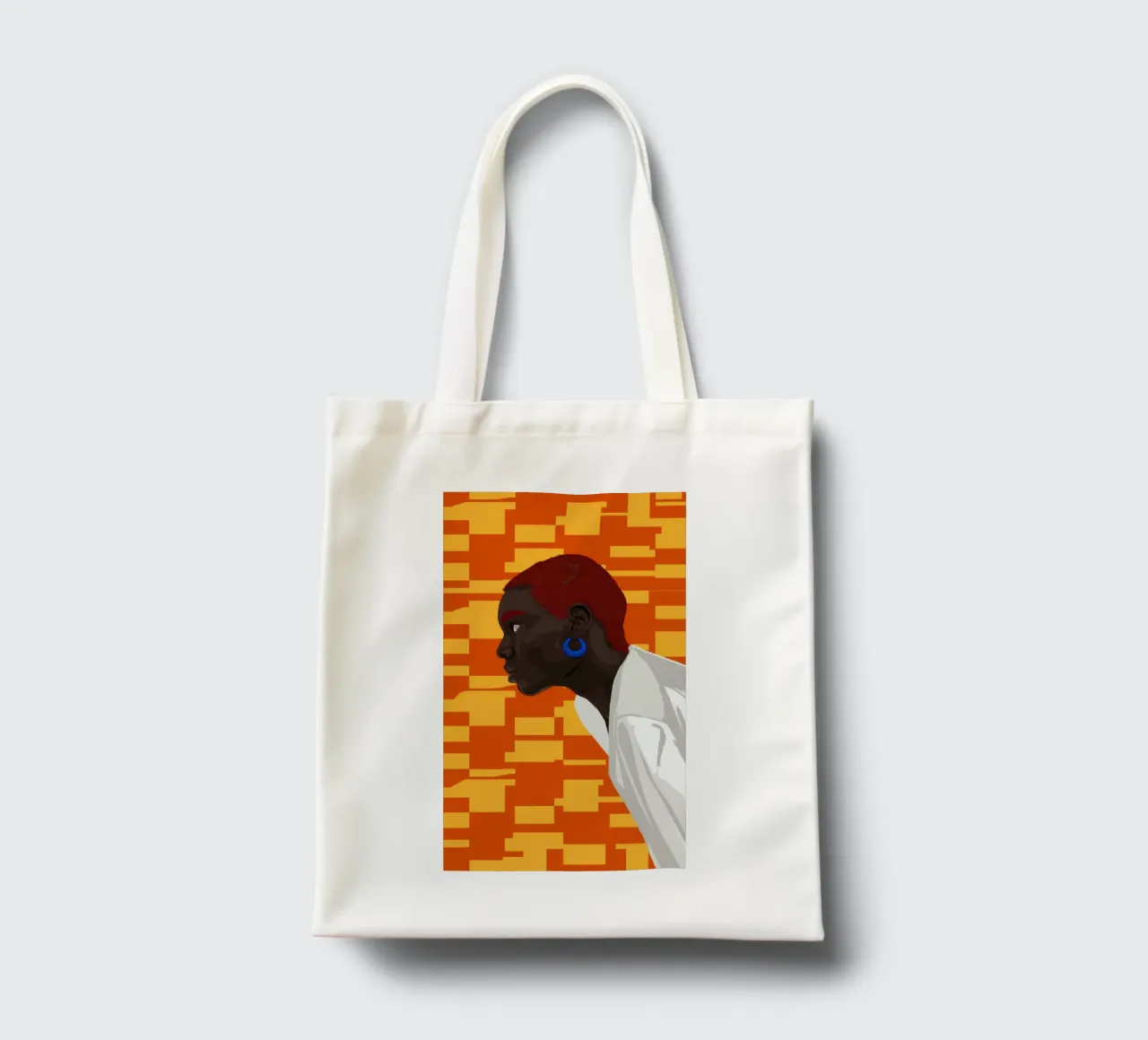 Golden Profile Contemplation tote bag by Monuments Fire