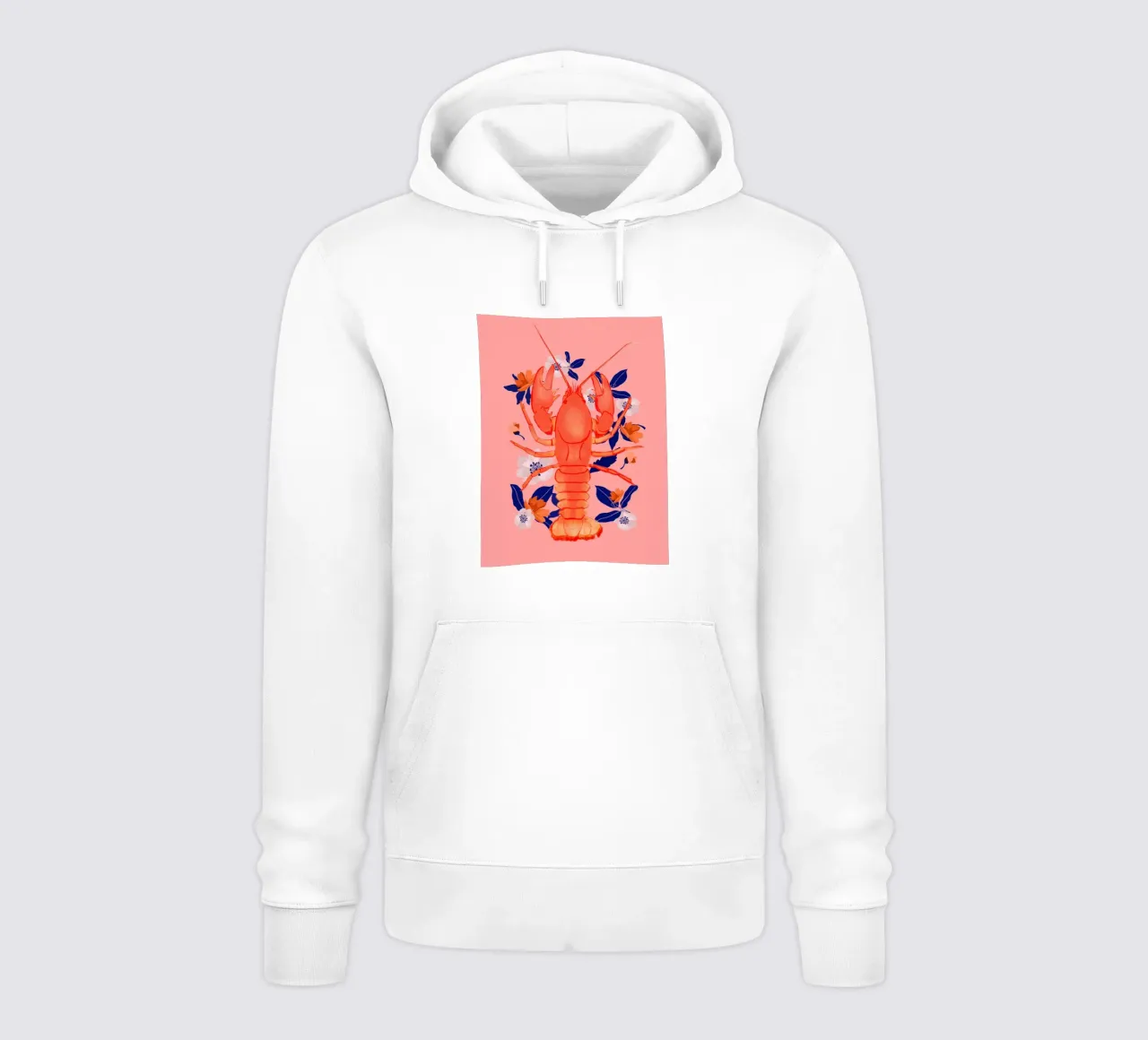 Aragosta con fiori 2 felpa con cappuccio da ThingDesign