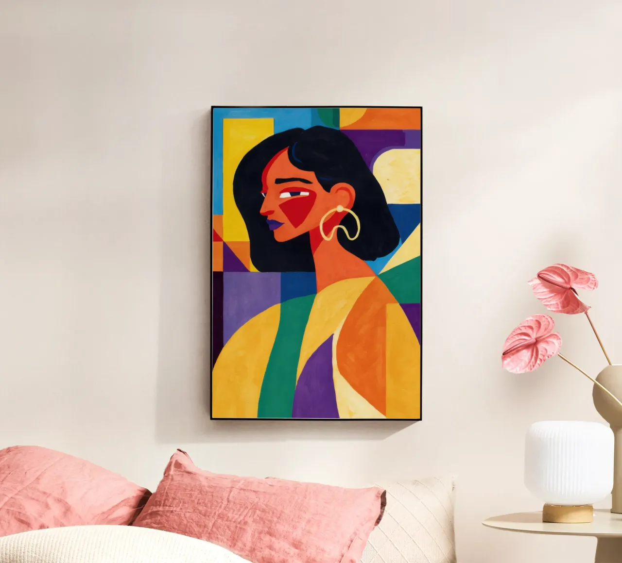 Saffron Visage Fragments acrylic glass by Reds Jays