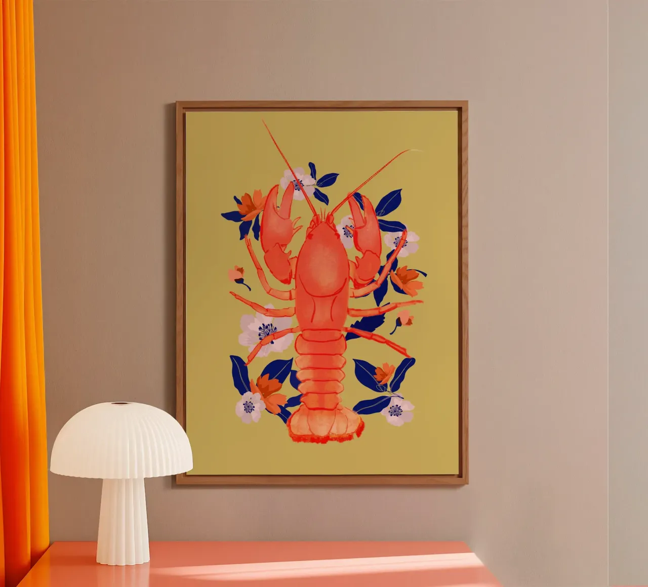 Lobster with Flowers 3 forex plate by ThingDesign