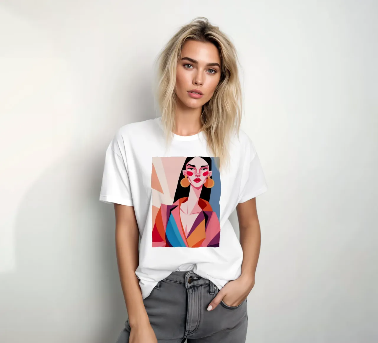 Sguardo di bellezza geometrico t-shirt da Dream Gesso