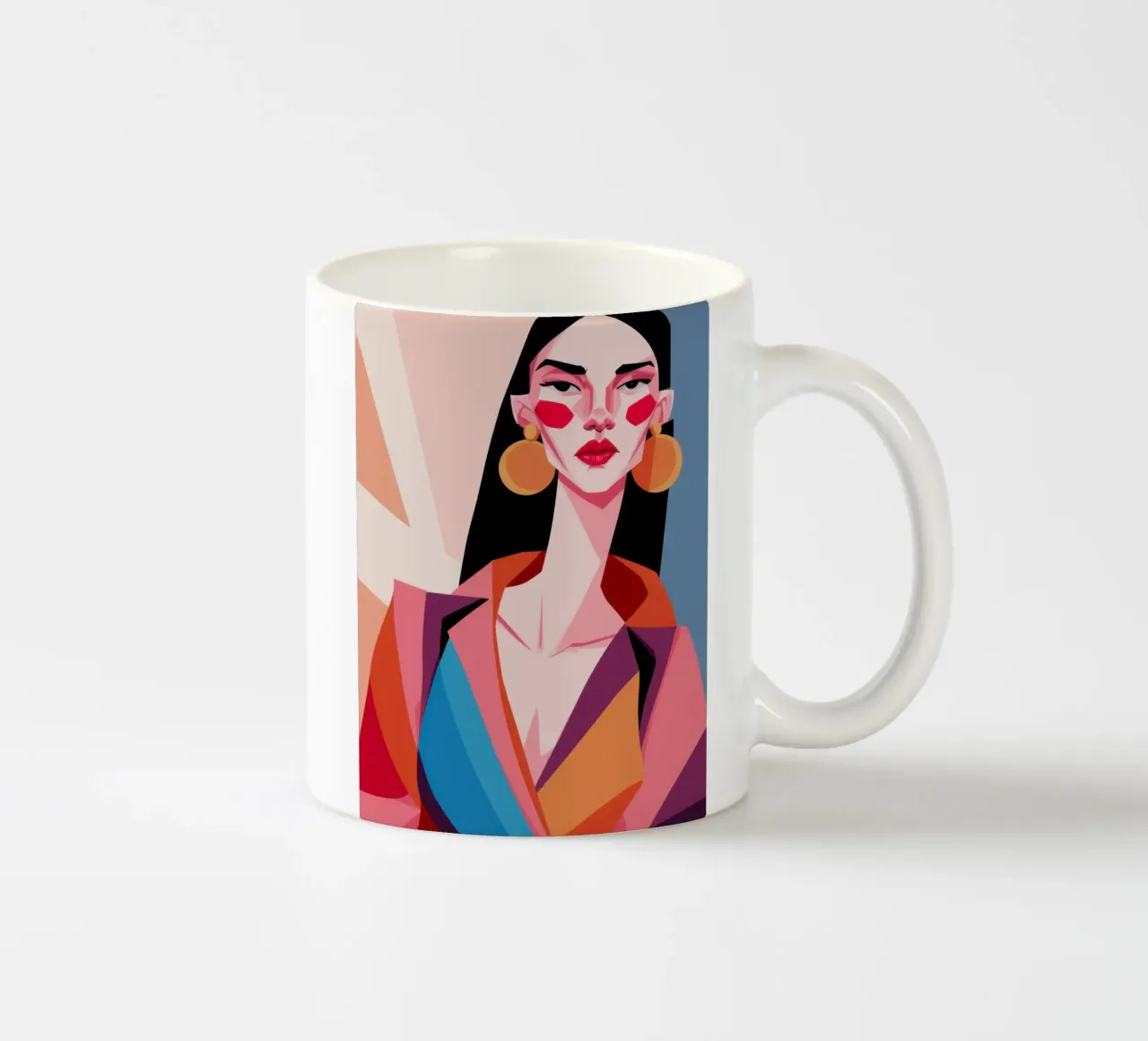 Sguardo di bellezza geometrico tazza in ceramica da Dream Gesso