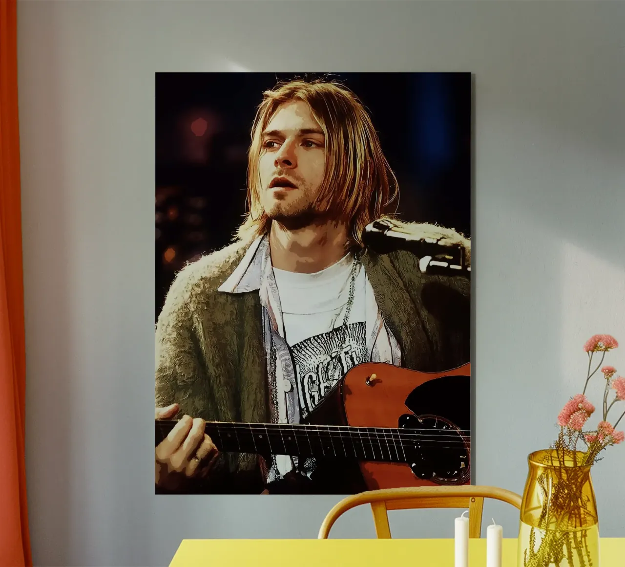 kurt cobain alluminio dibond da vanhesling
